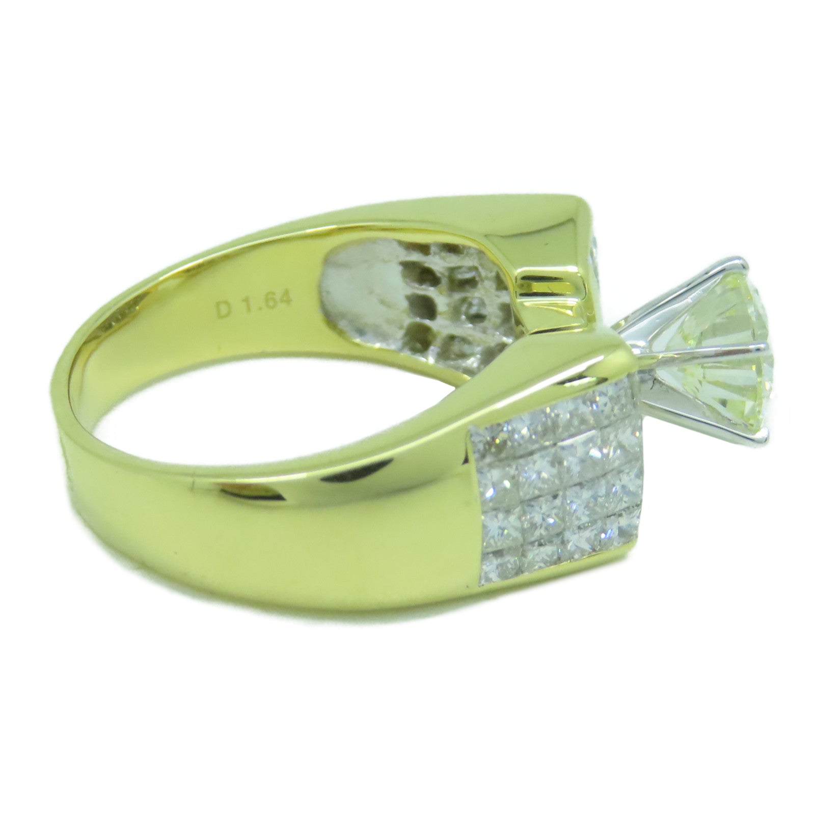 JEWELRY 【激減優惠】18K黃金Diamond 1.64ct/1.90ct鑽石戒指US#8.5