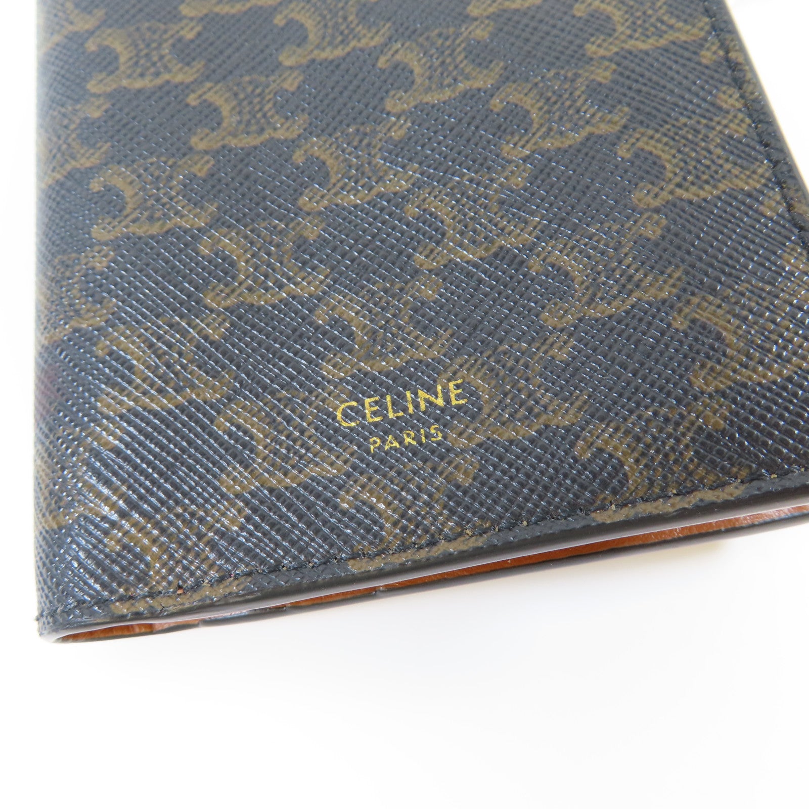 CELINE 塗層帆布Wallet金扣錢包啡色