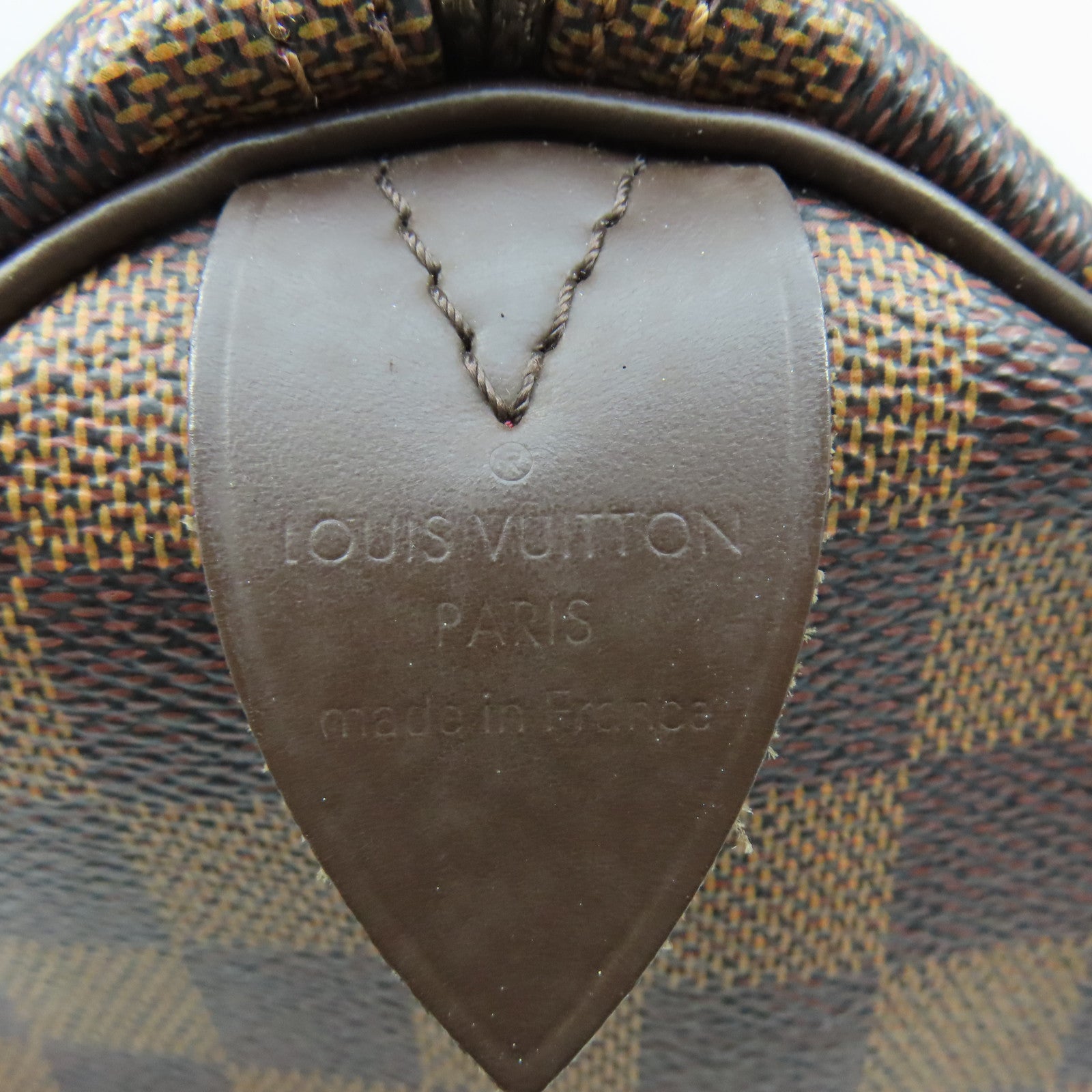 LOUIS VUITTON Damier Speedy 30金扣手挽袋啡色