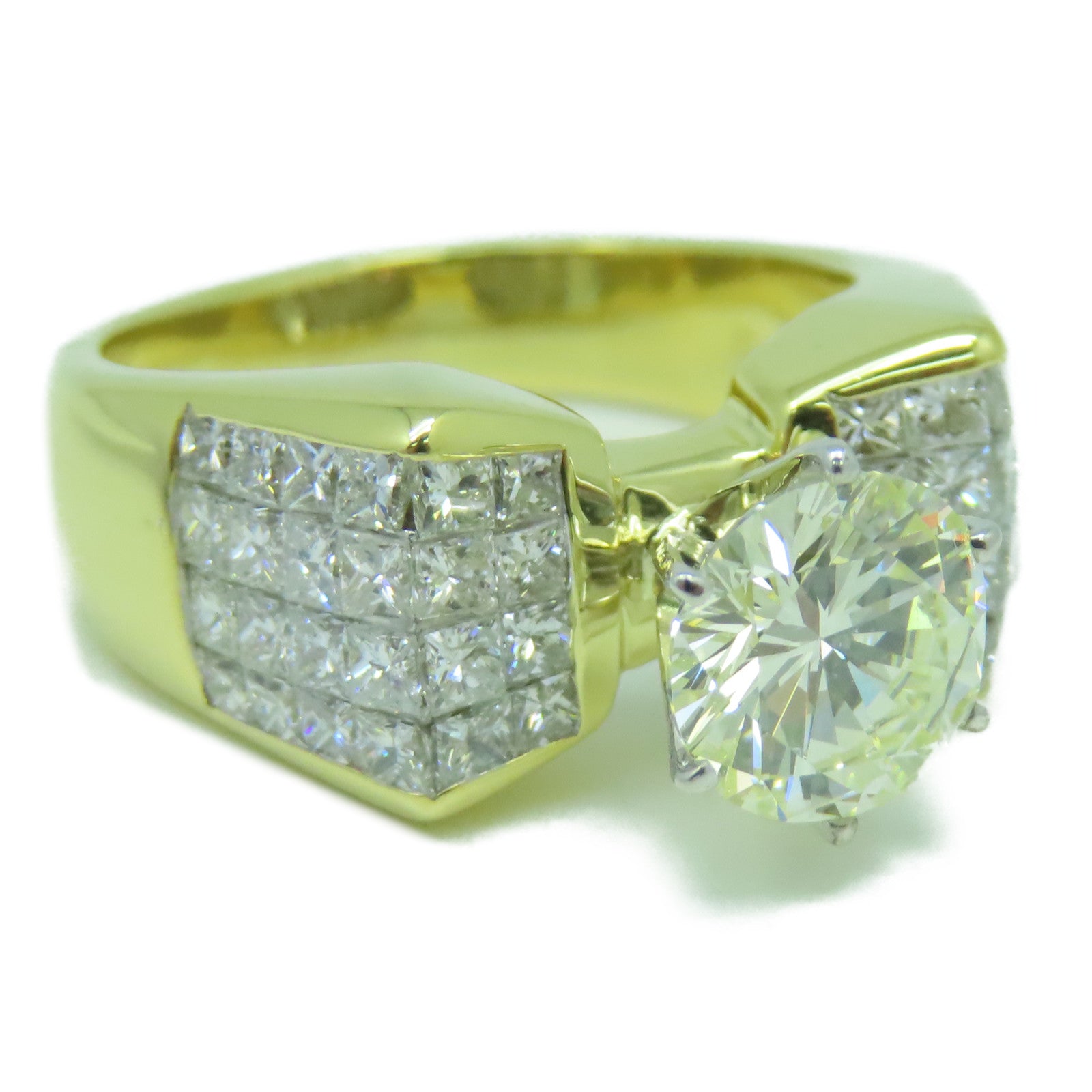 JEWELRY 【激減優惠】18K黃金Diamond 1.64ct/1.90ct鑽石戒指US#8.5