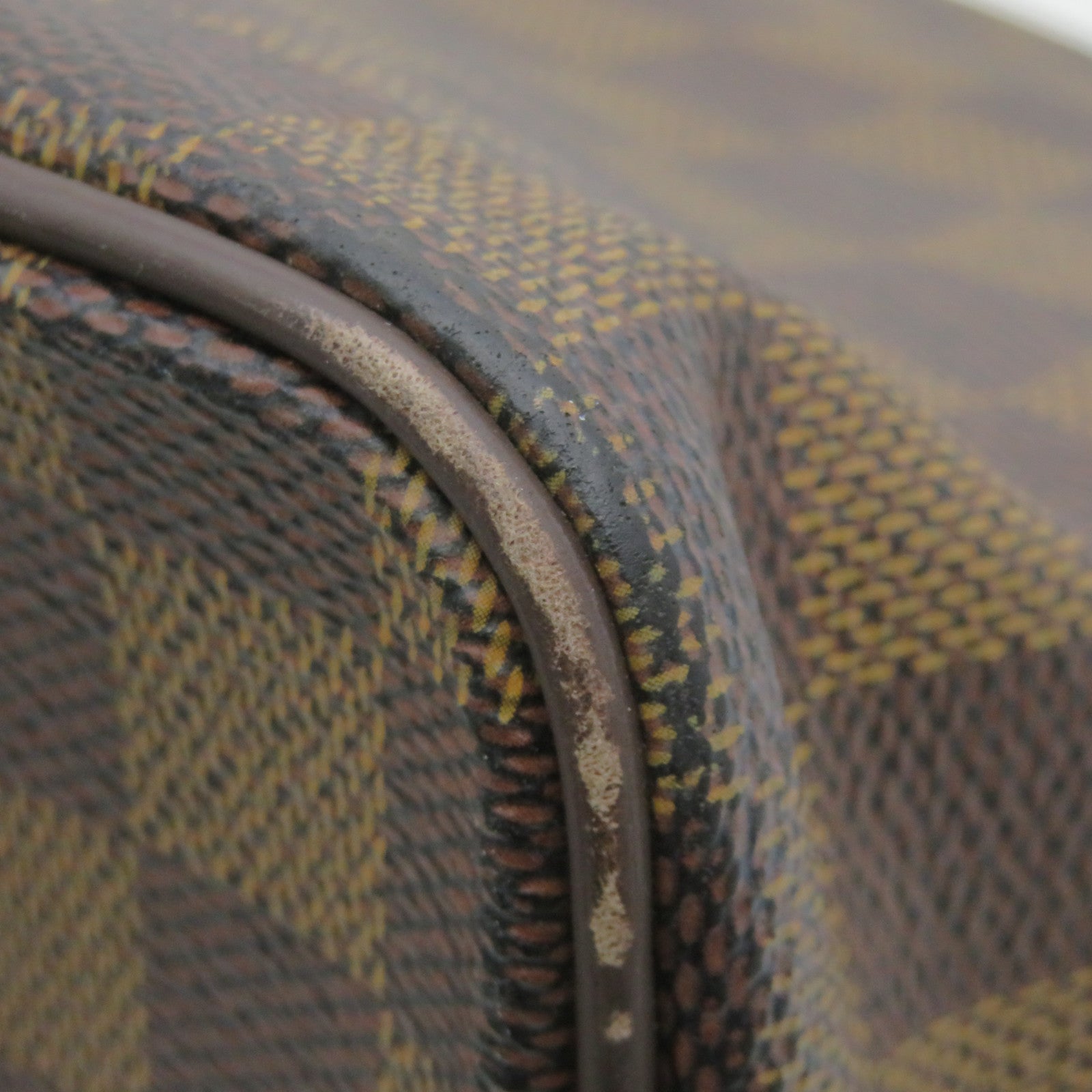 LOUIS VUITTON Damier Saleya MM金扣肩背袋啡色