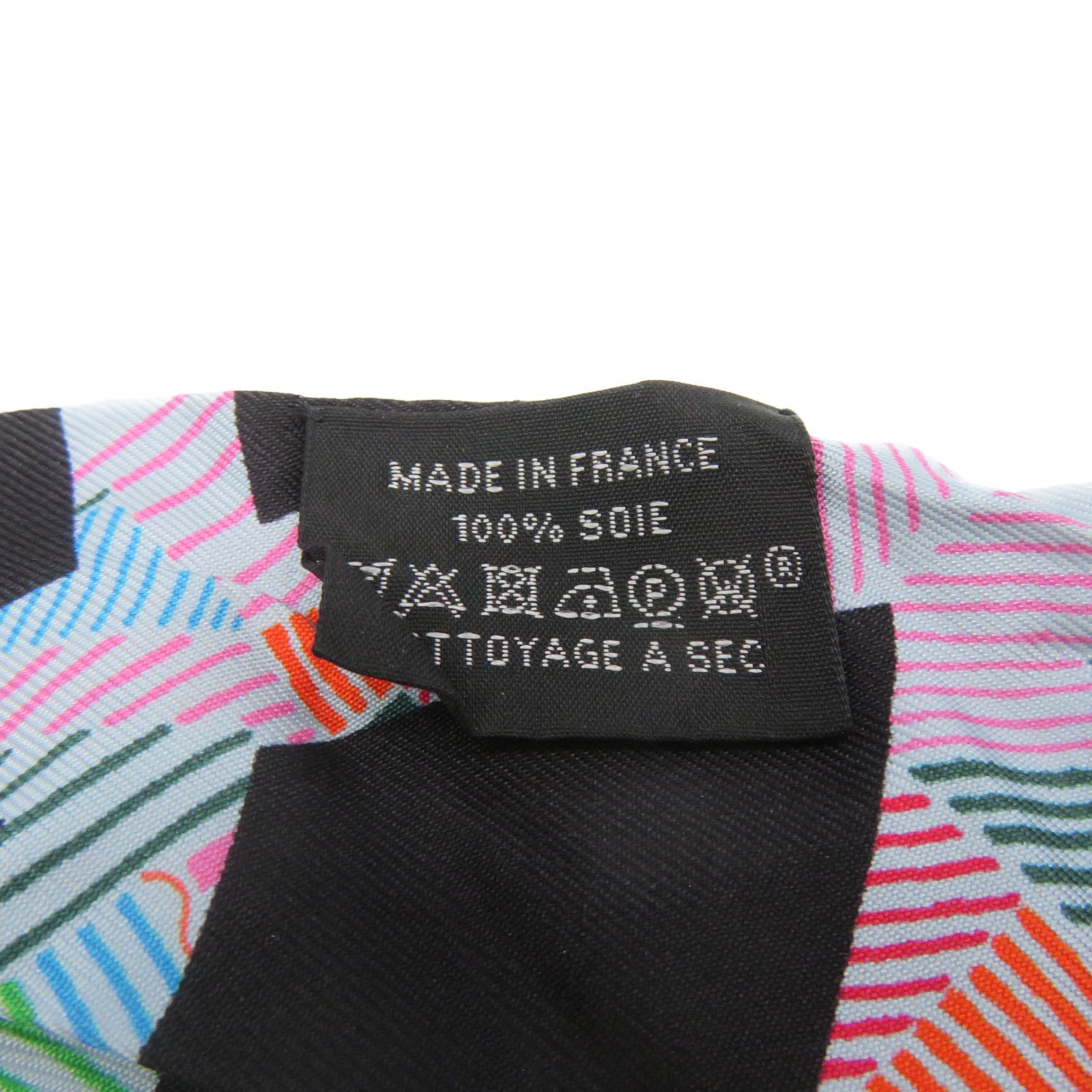 HERMES 絲質Twilly Scarf絲巾黑色/彩色