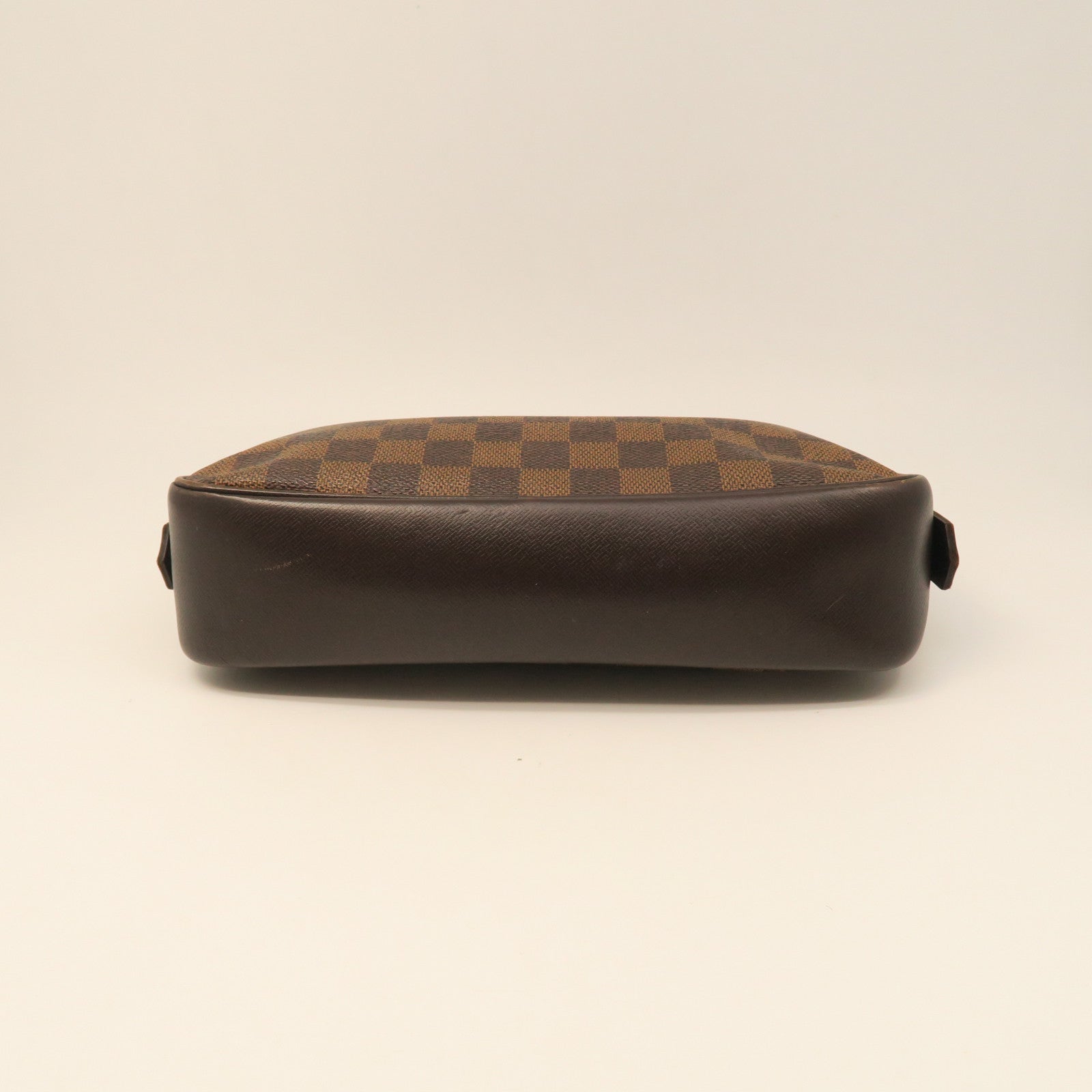 LOUIS VUITTON Damier Trousse Toilette Gold Buckle Handbag Brown