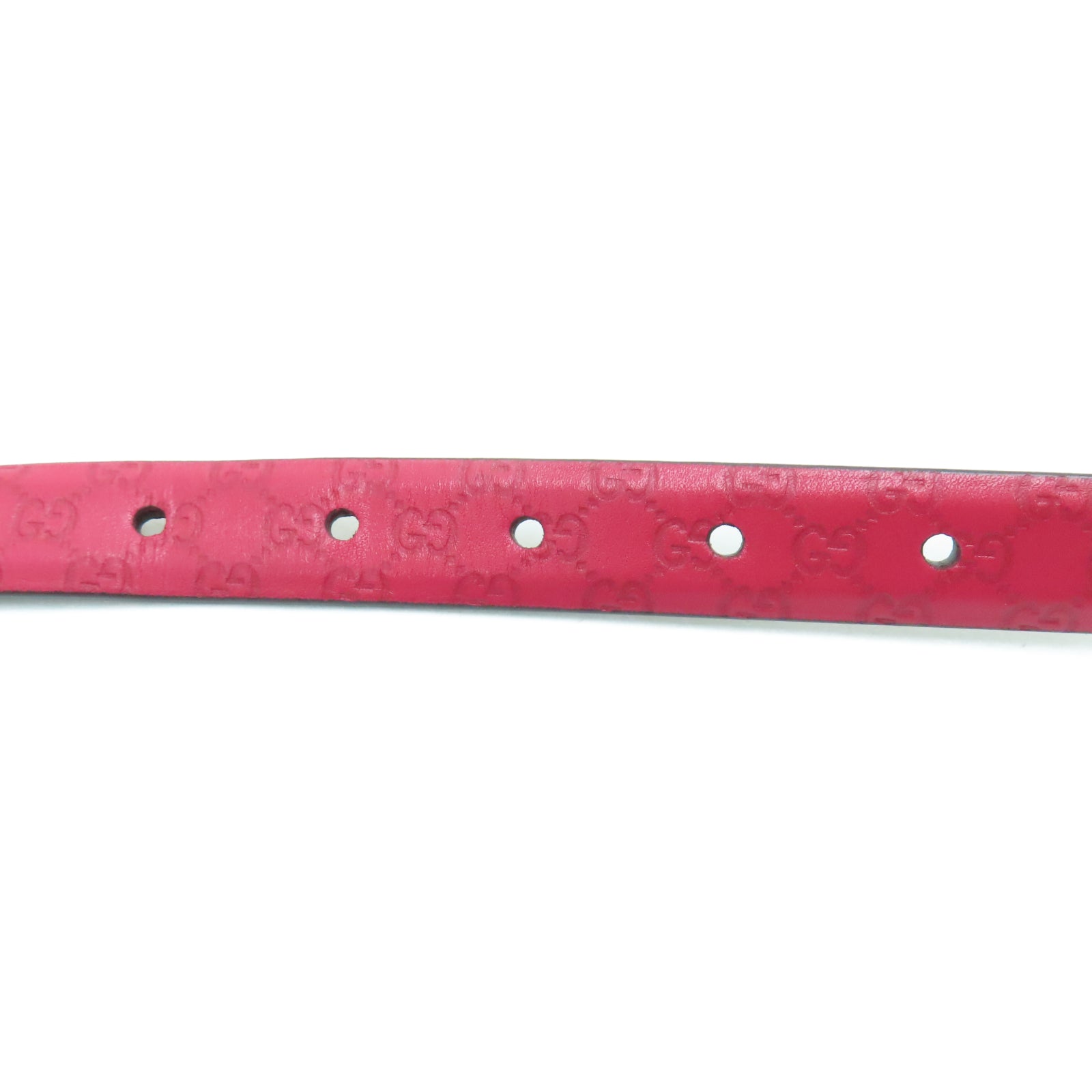 GUCCI 牛皮皮革Belt 85cm金扣皮帶紅色