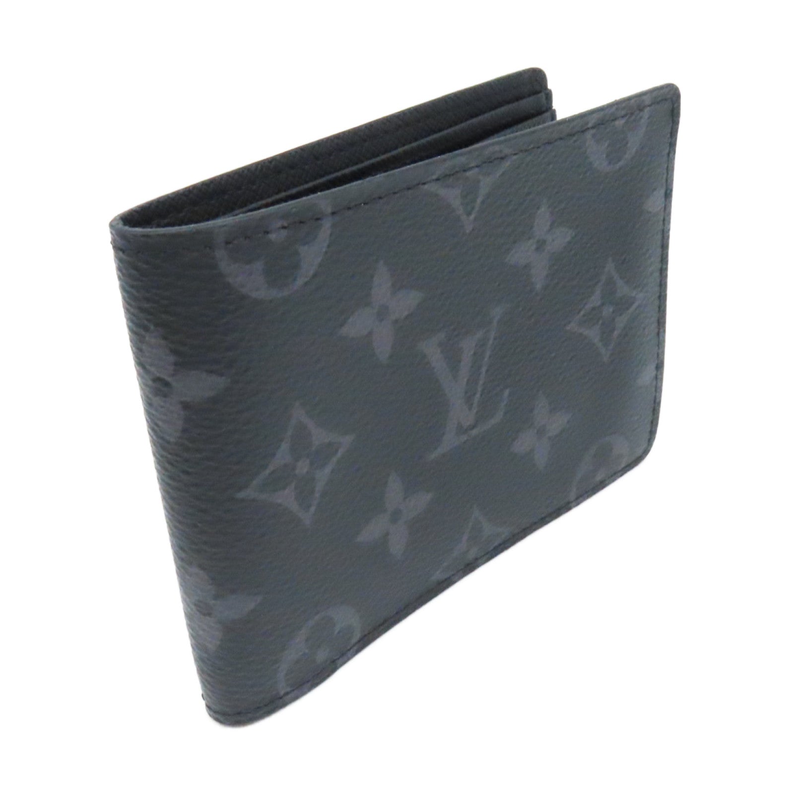 LOUIS VUITTON Monogram Eclipse Multiple Short Wallet短錢包黑色/灰色