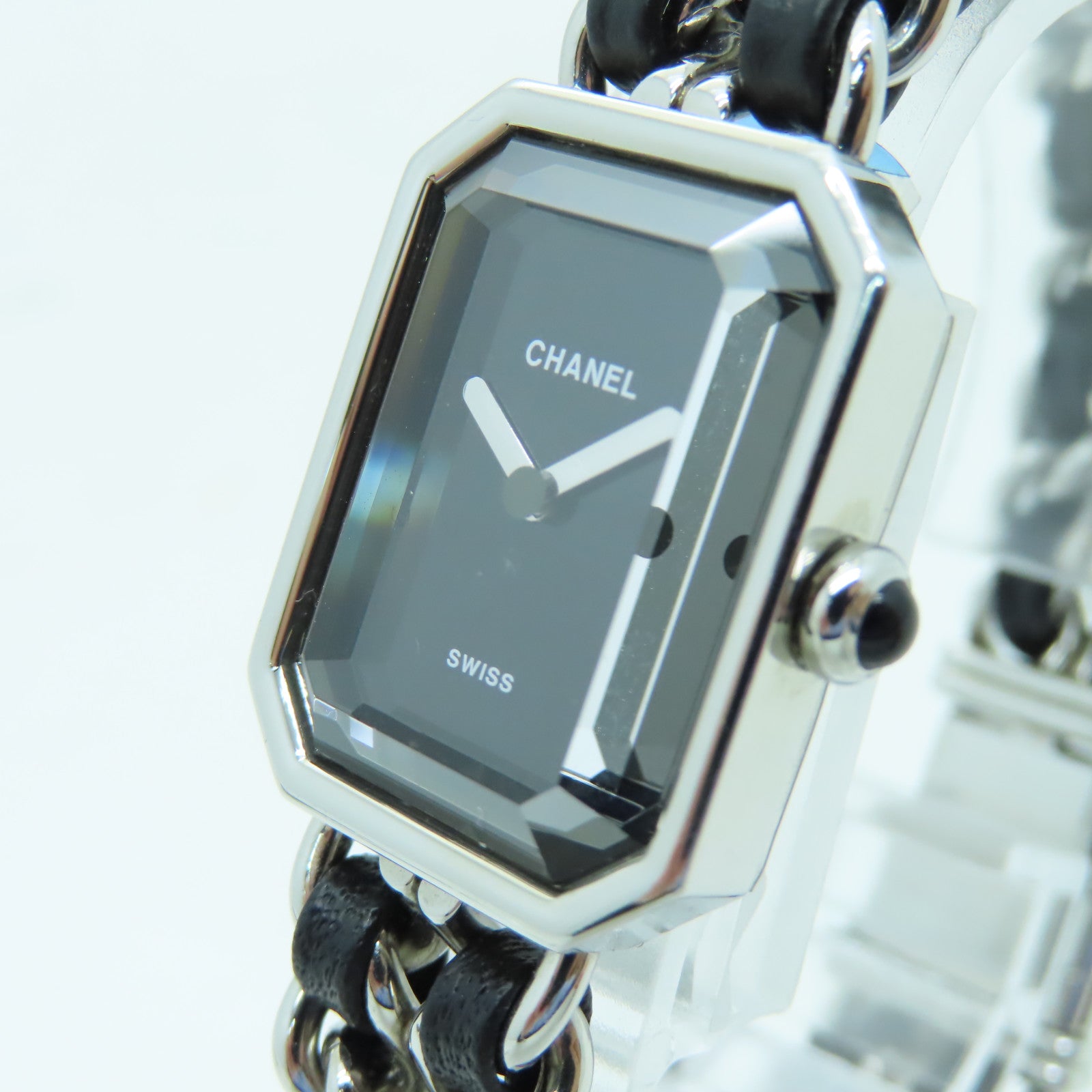 CHANEL Premiere L不鏽鋼手錶石英機芯黑色