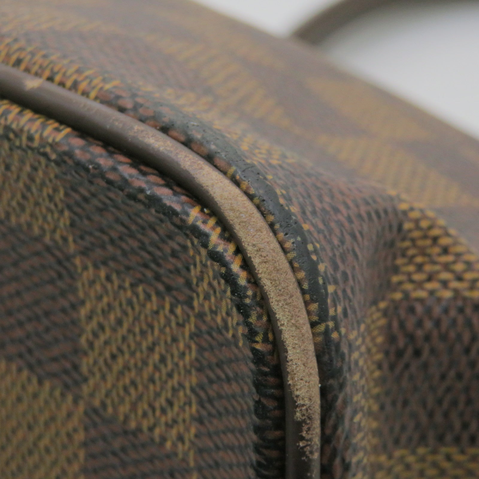 LOUIS VUITTON Damier Saleya MM金扣肩背袋啡色