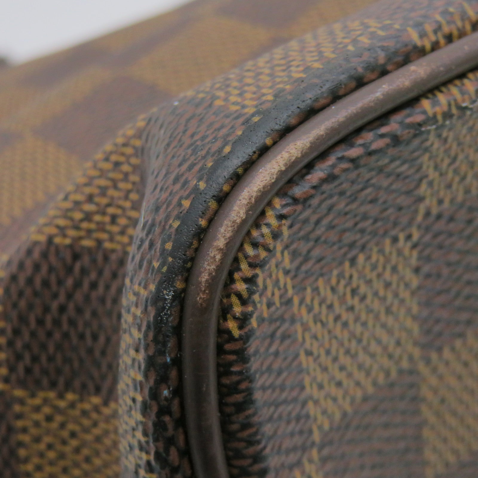 LOUIS VUITTON Damier Saleya MM金扣肩背袋啡色