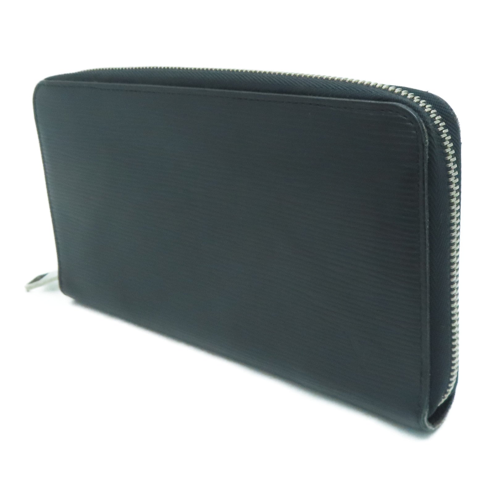 LOUIS VUITTON Epi Zipper Wallet银扣长钱包黑色