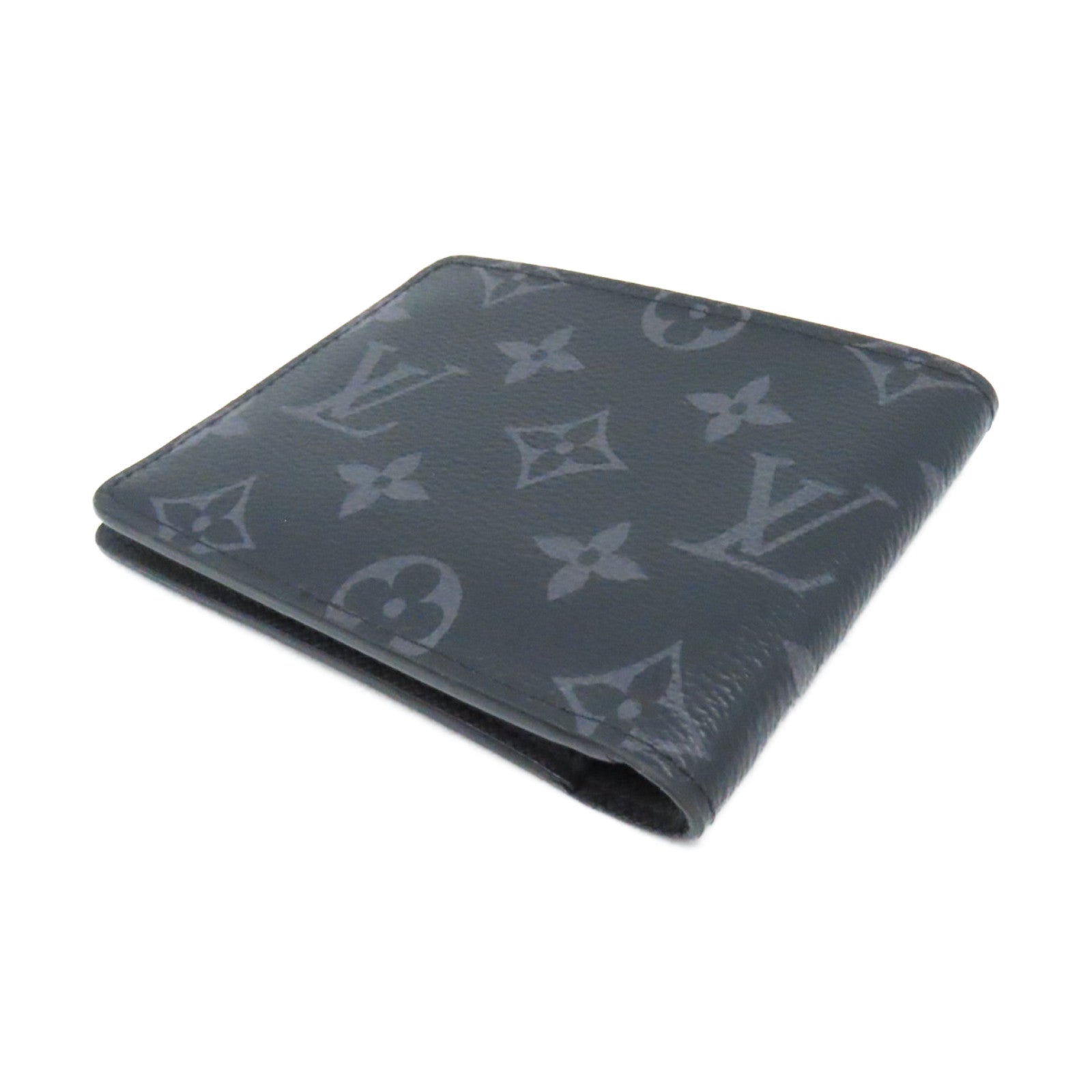 LOUIS VUITTON Monogram Eclipse Multiple Short Wallet短錢包黑色/灰色