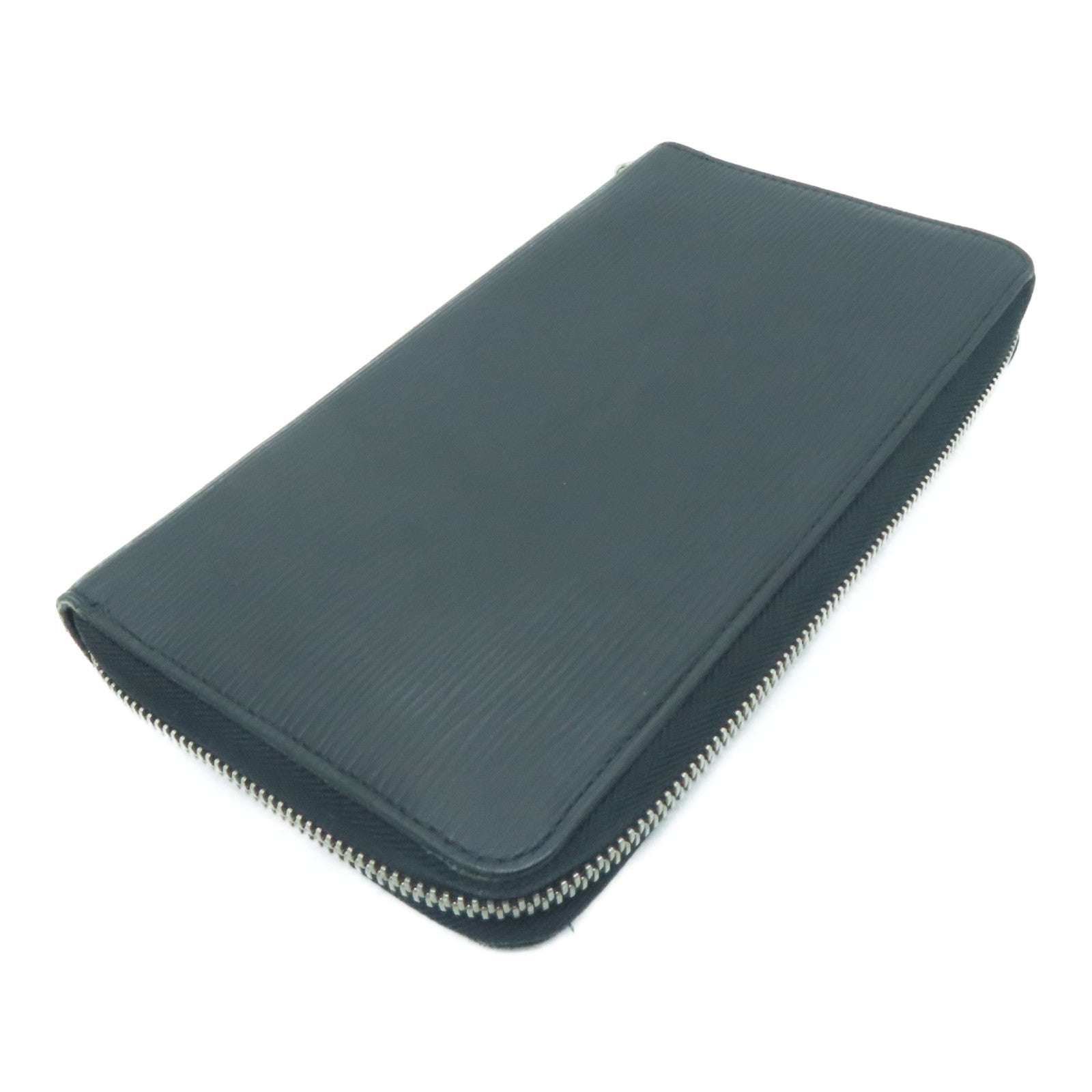 LOUIS VUITTON Epi Zipper Wallet银扣长钱包黑色
