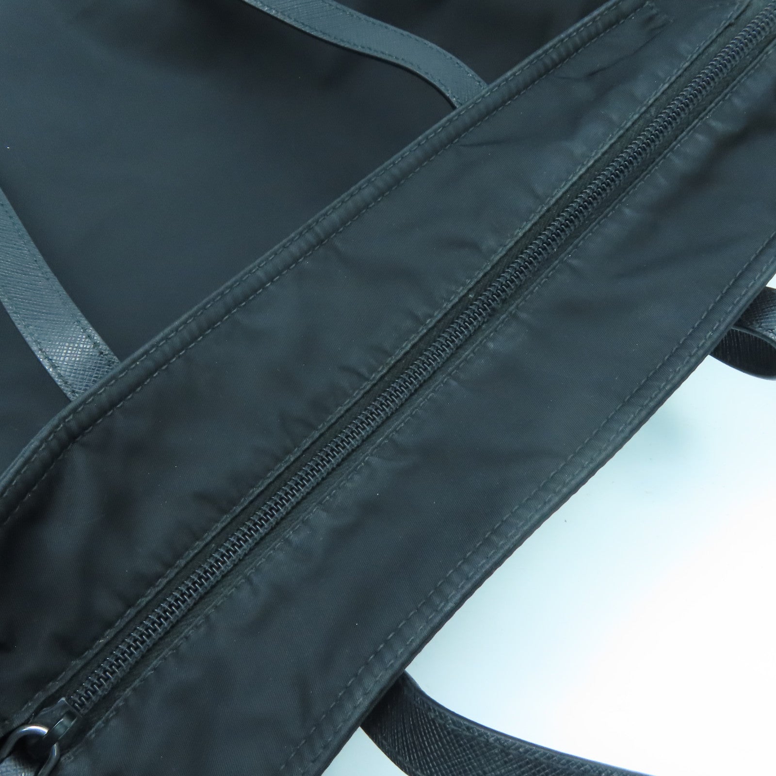 PRADA Nylon Shoulder Bag Silver Buckle Shoulder Bag Black