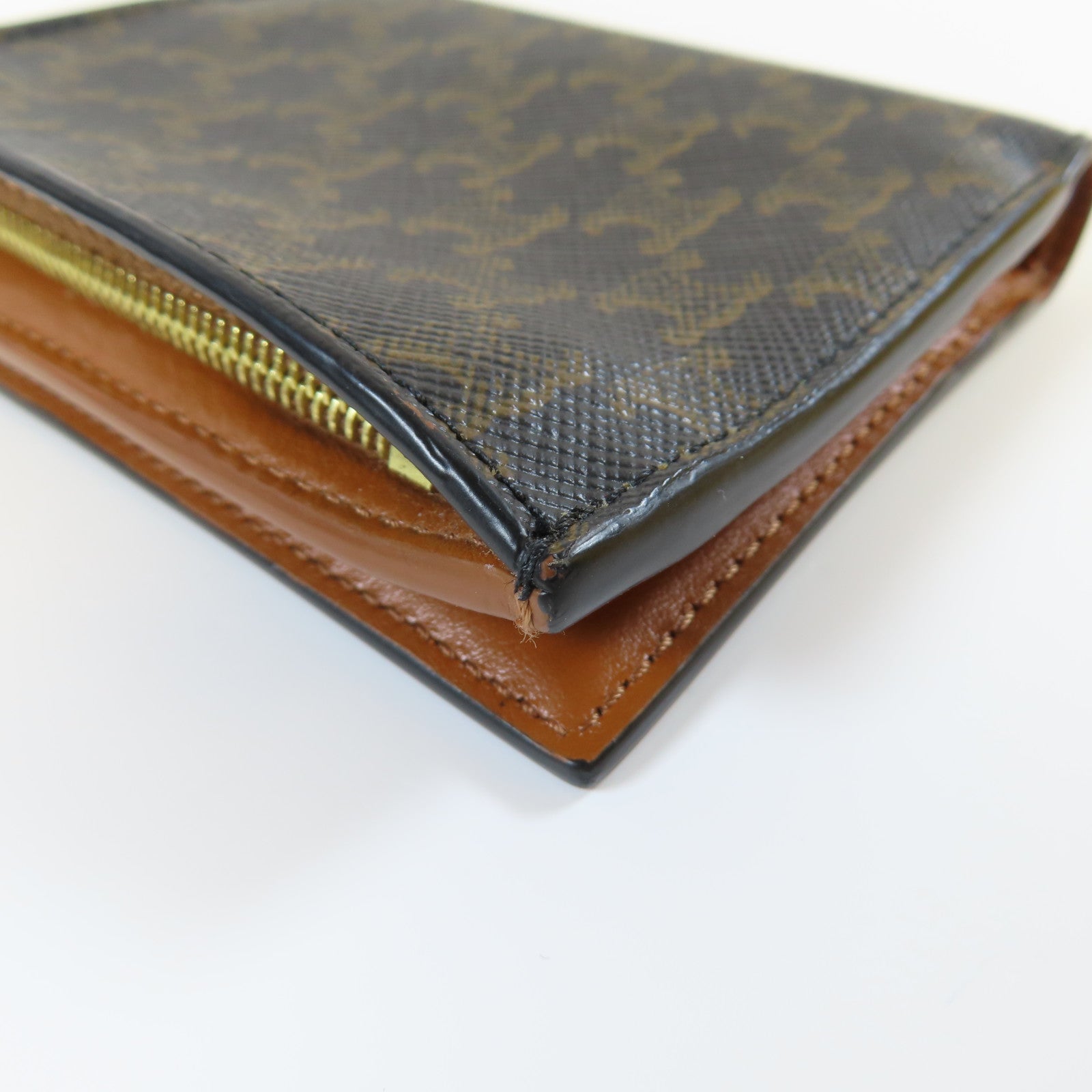 CELINE 塗層帆布Wallet金扣錢包啡色