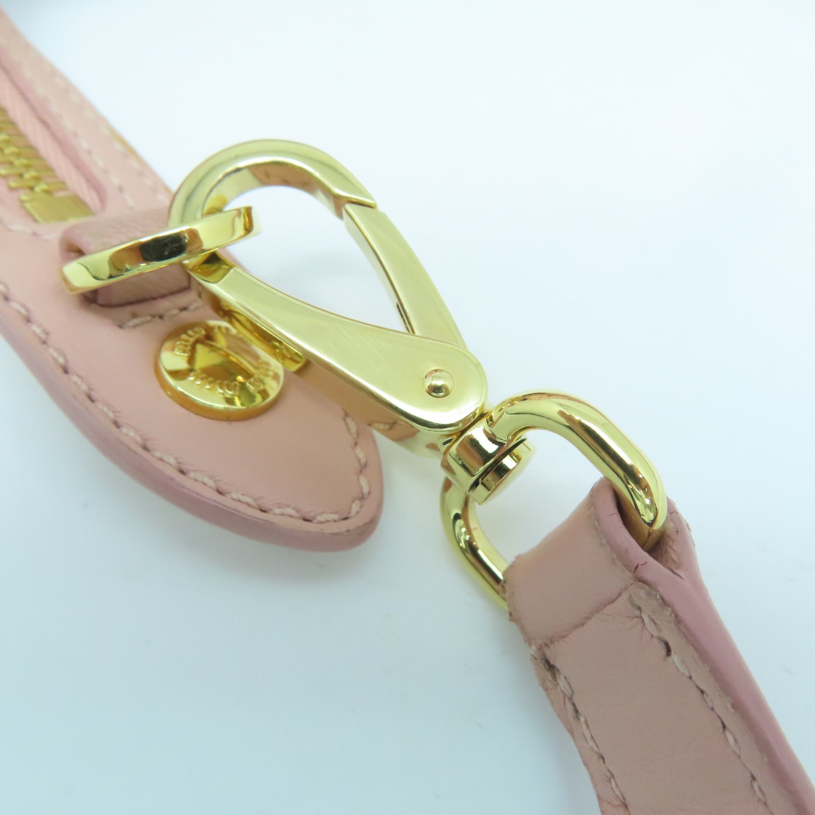 Miu Miu 牛皮皮革2 Way Shoulder金扣手挽肩背兩用袋粉紅色