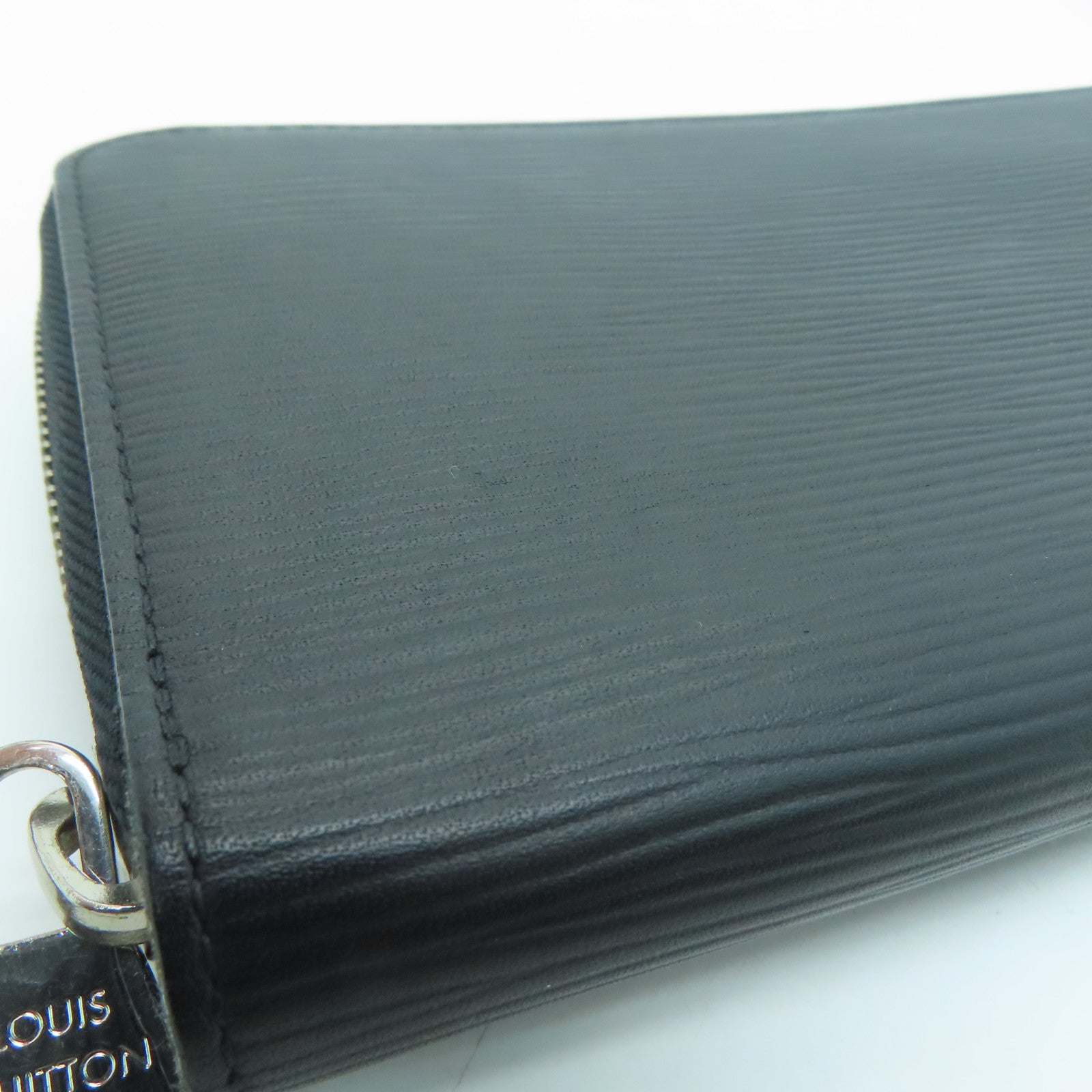 LOUIS VUITTON Epi Zipper Wallet银扣长钱包黑色