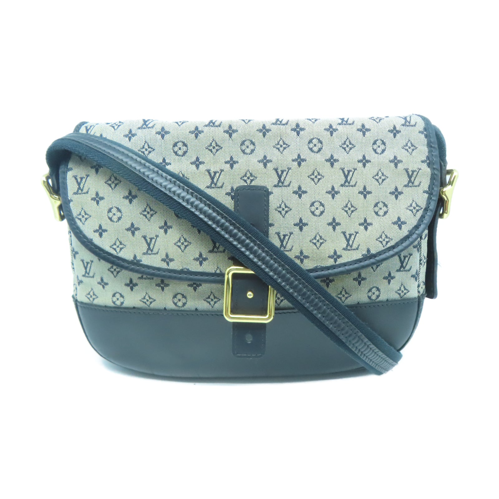 LOUIS VUITTON Monogram mini Berangere金扣肩背袋藍色/米色
