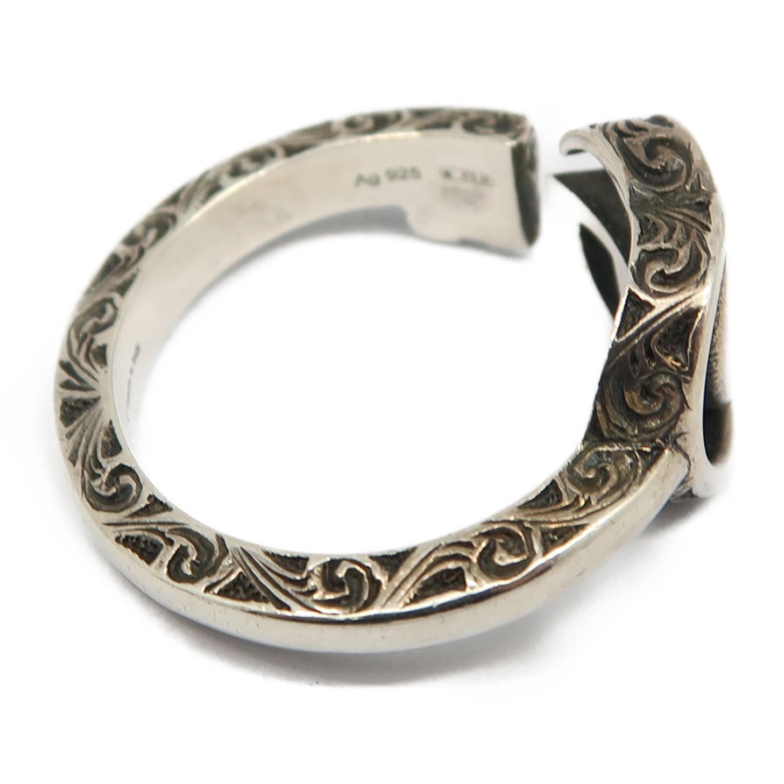 GUCCI 925純銀Double G Key Ring戒指