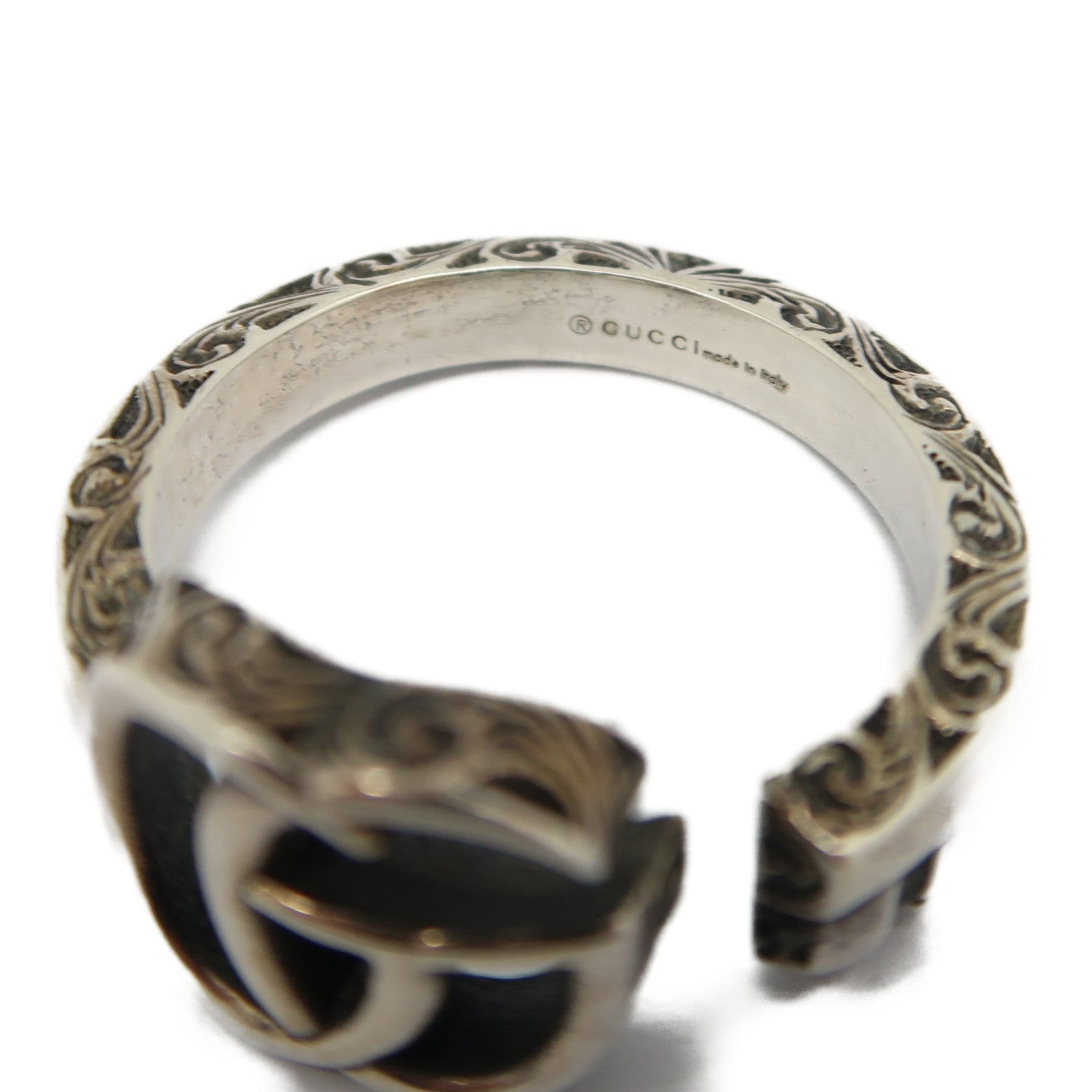 GUCCI 925純銀Double G Key Ring戒指