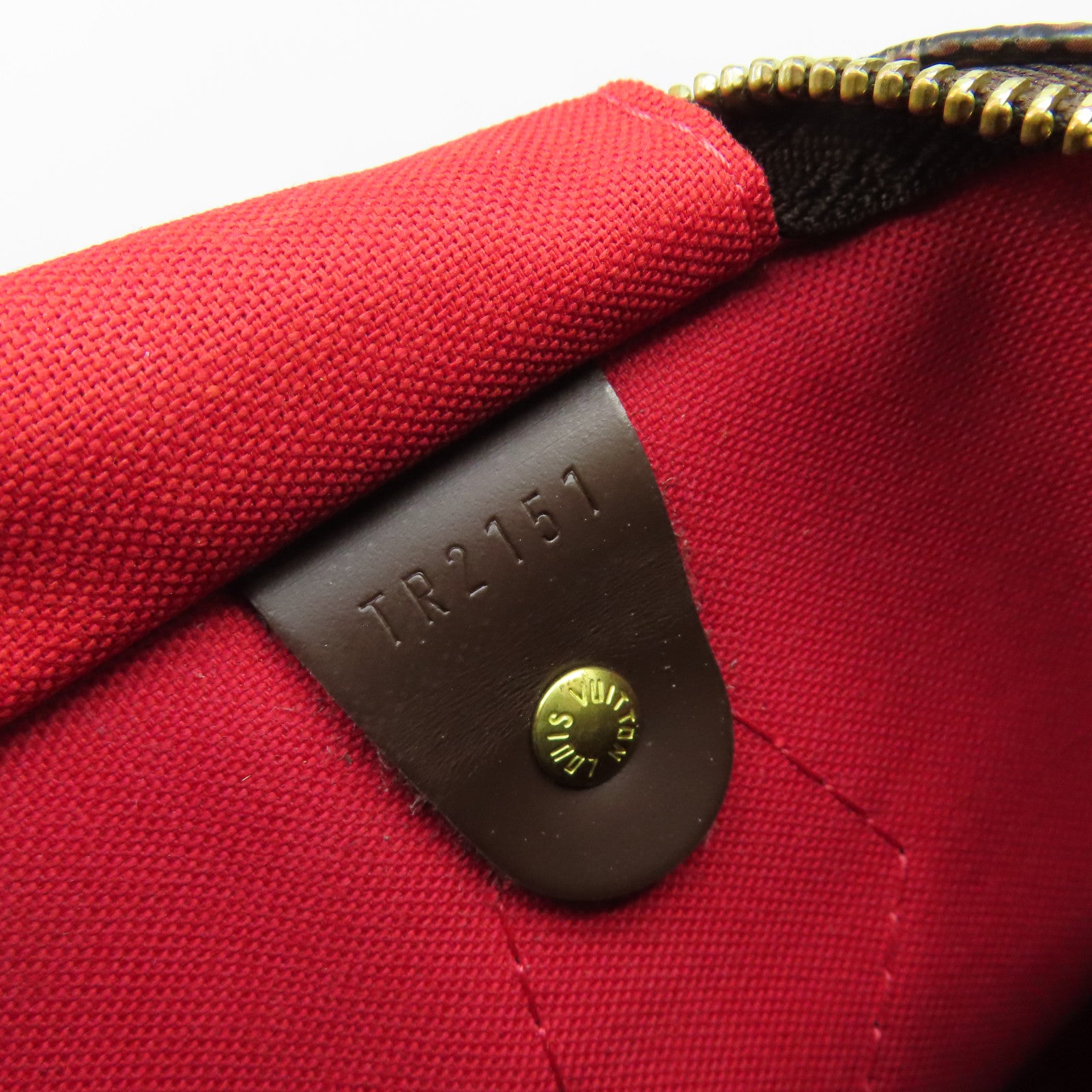 LOUIS VUITTON Damier Speedy 30金扣手挽袋啡色