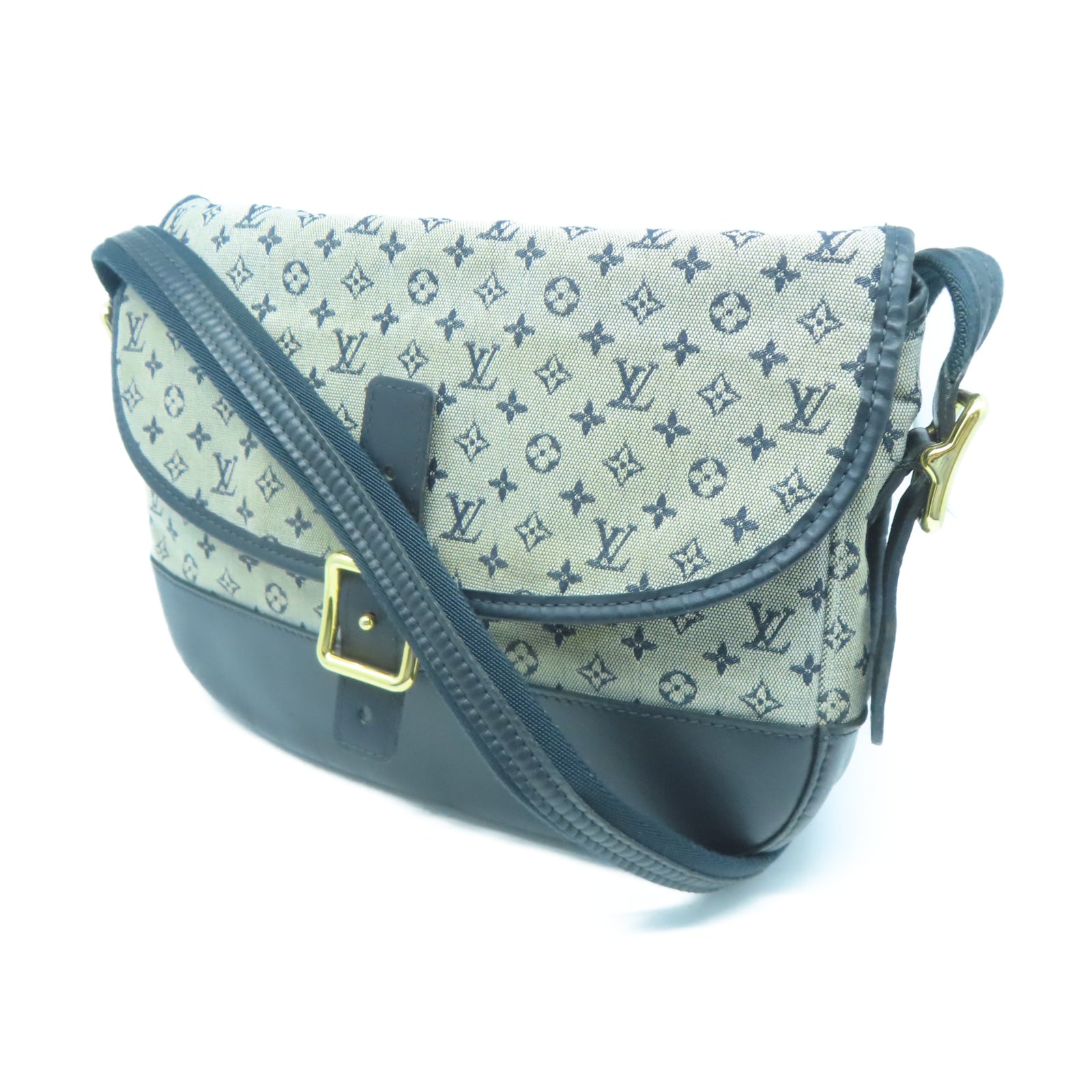 LOUIS VUITTON Monogram mini Berangere金扣肩背袋藍色/米色