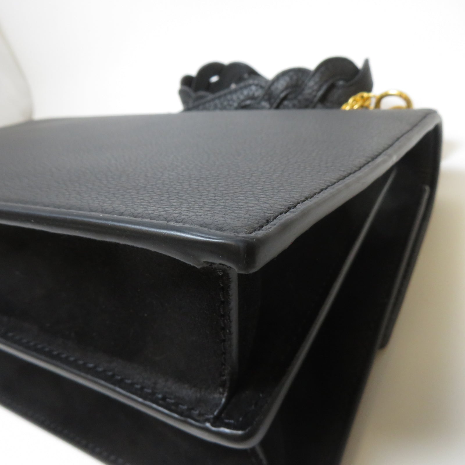 Tory Burch 牛皮皮革Logo-Plaque Leather Shoulder Bag金扣肩背袋黑色
