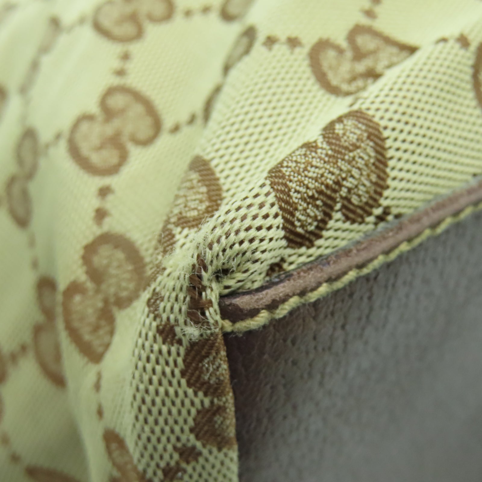 GUCCI 【激減優惠】帆布Tote Bag銀扣手挽袋棕色