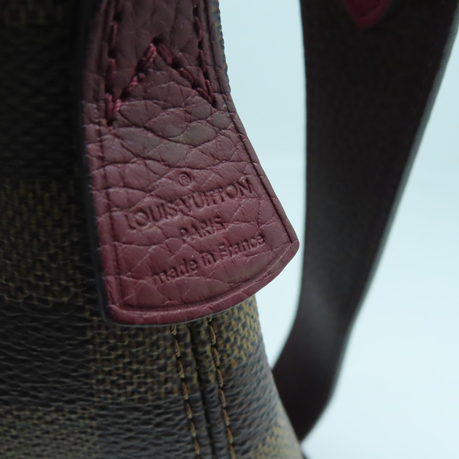 LOUIS VUITTON Damier Hyde Park金扣手挽肩背两用袋啡色紫色