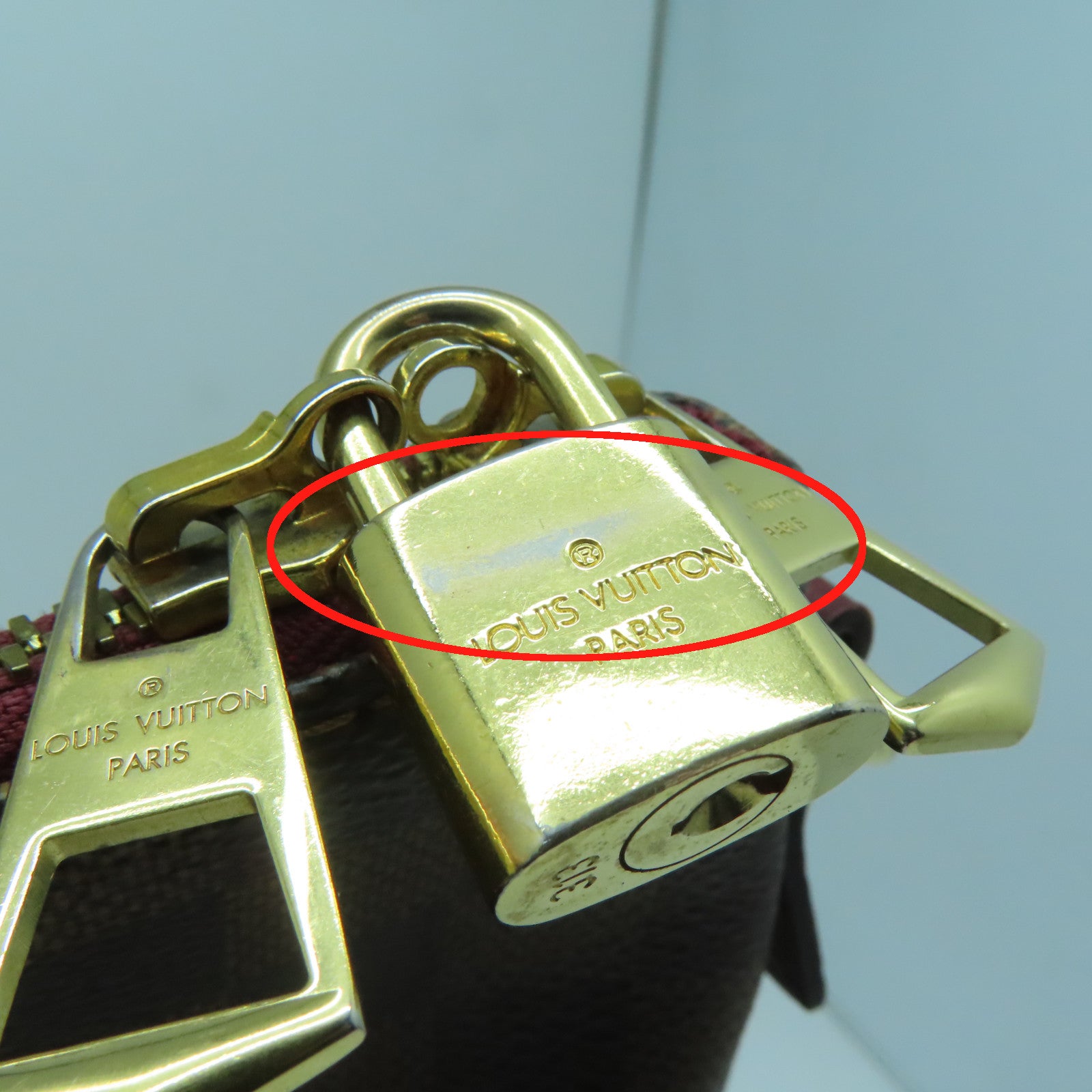 LOUIS VUITTON Damier Hyde Park金扣手挽肩背两用袋啡色紫色