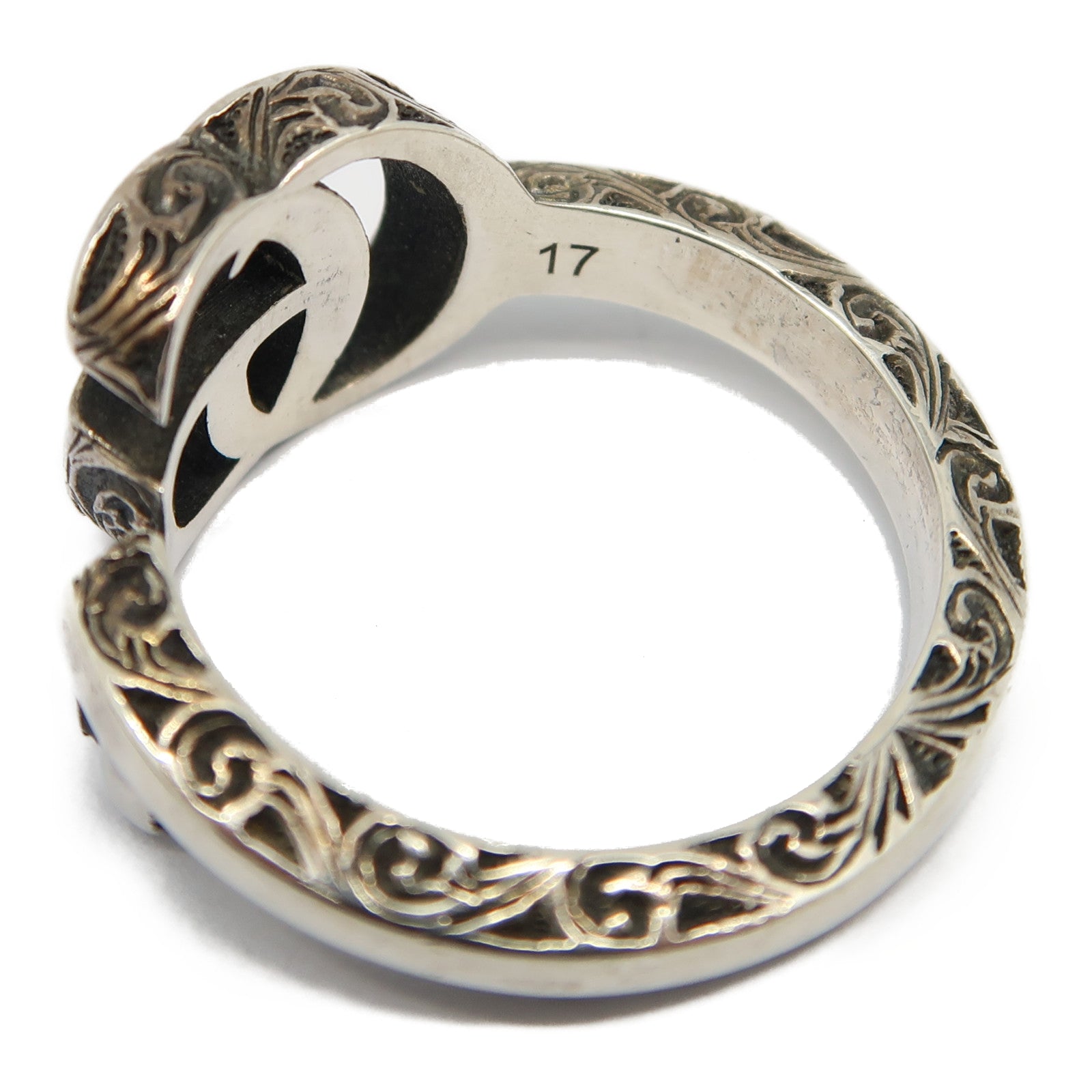 GUCCI 925純銀Double G Key Ring戒指