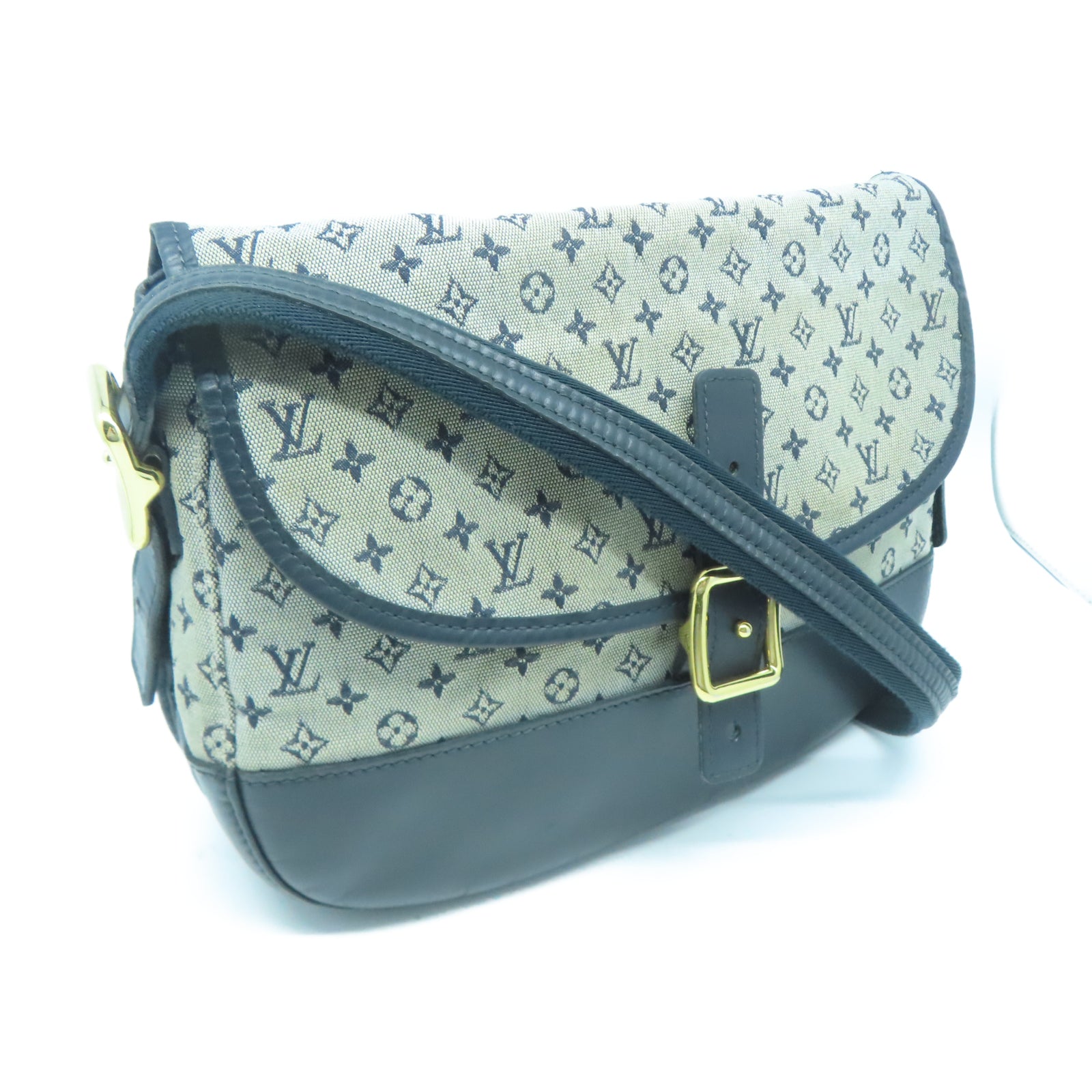LOUIS VUITTON Monogram mini Berangere金扣肩背袋藍色/米色