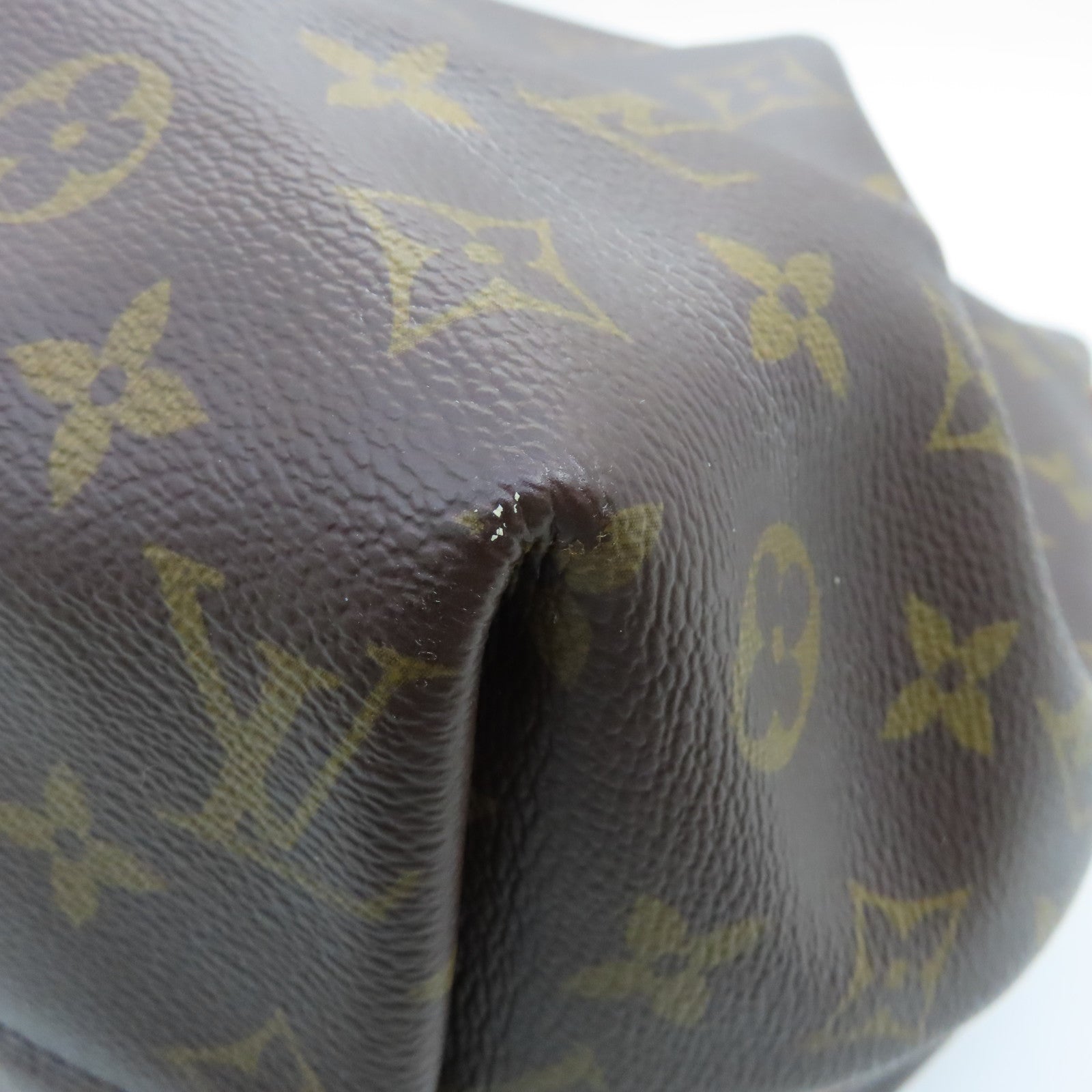 LOUIS VUITTON Monogram Turenne MM gold buckle handle shoulder bag brown