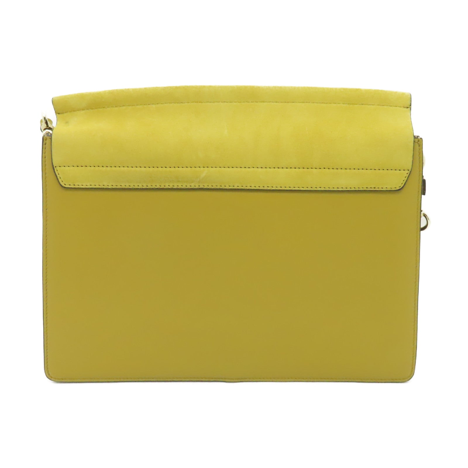 Chloe 牛皮皮革Shoulder Bag金扣肩背袋黃色