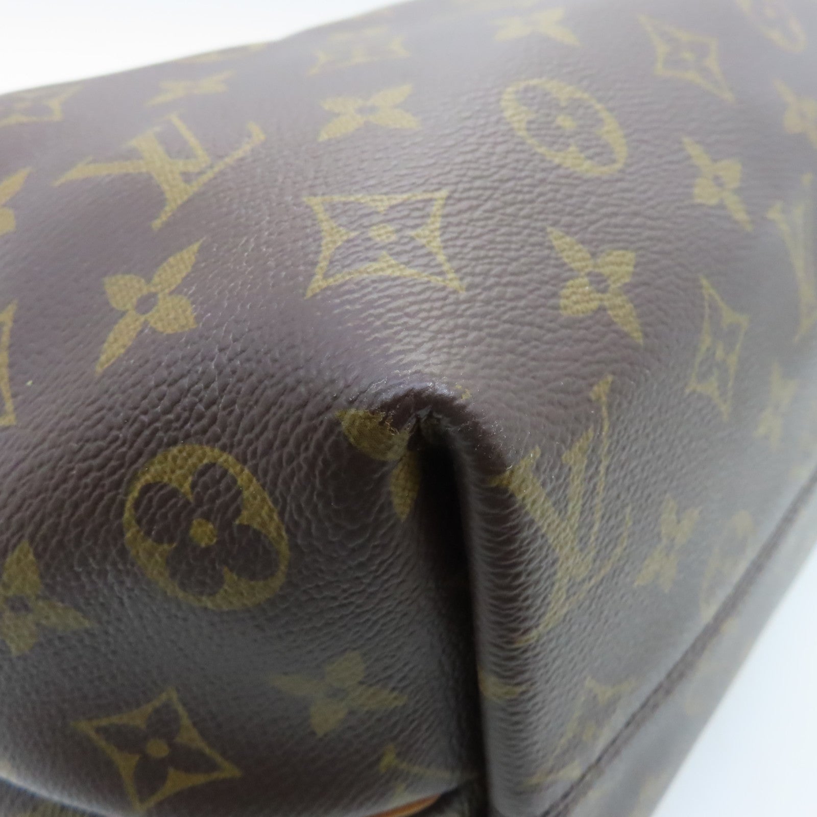 LOUIS VUITTON Monogram Turenne MM gold buckle handle shoulder bag brown