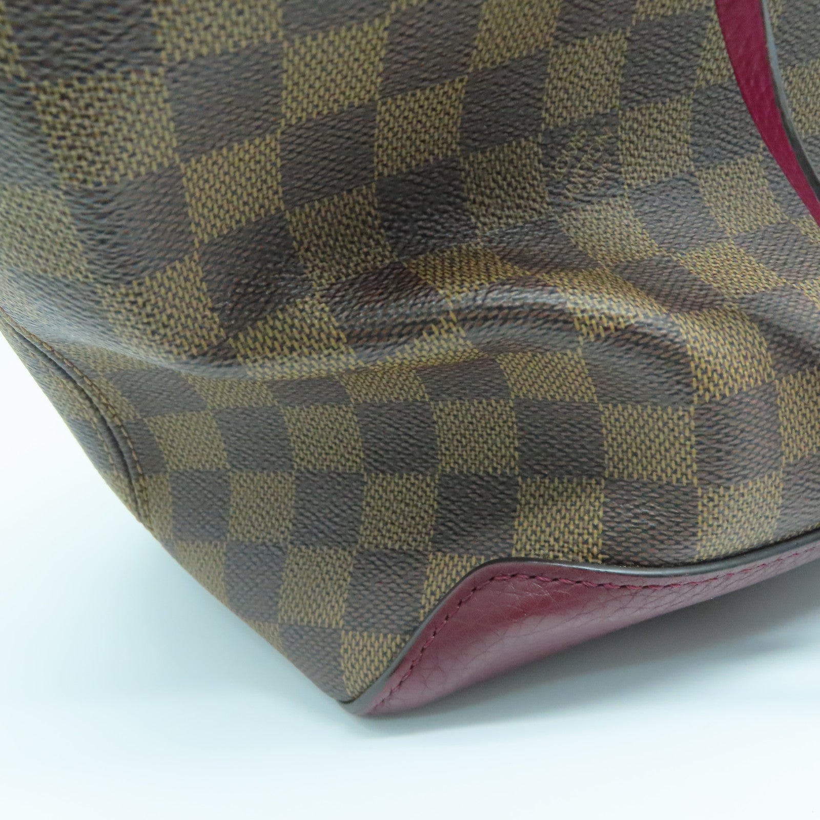 LOUIS VUITTON Damier Hyde Park金扣手挽肩背两用袋啡色紫色