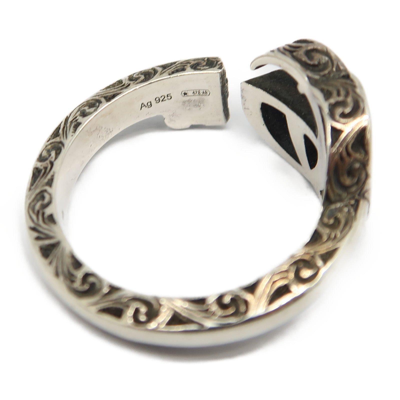 GUCCI 925純銀Double G Key Ring戒指