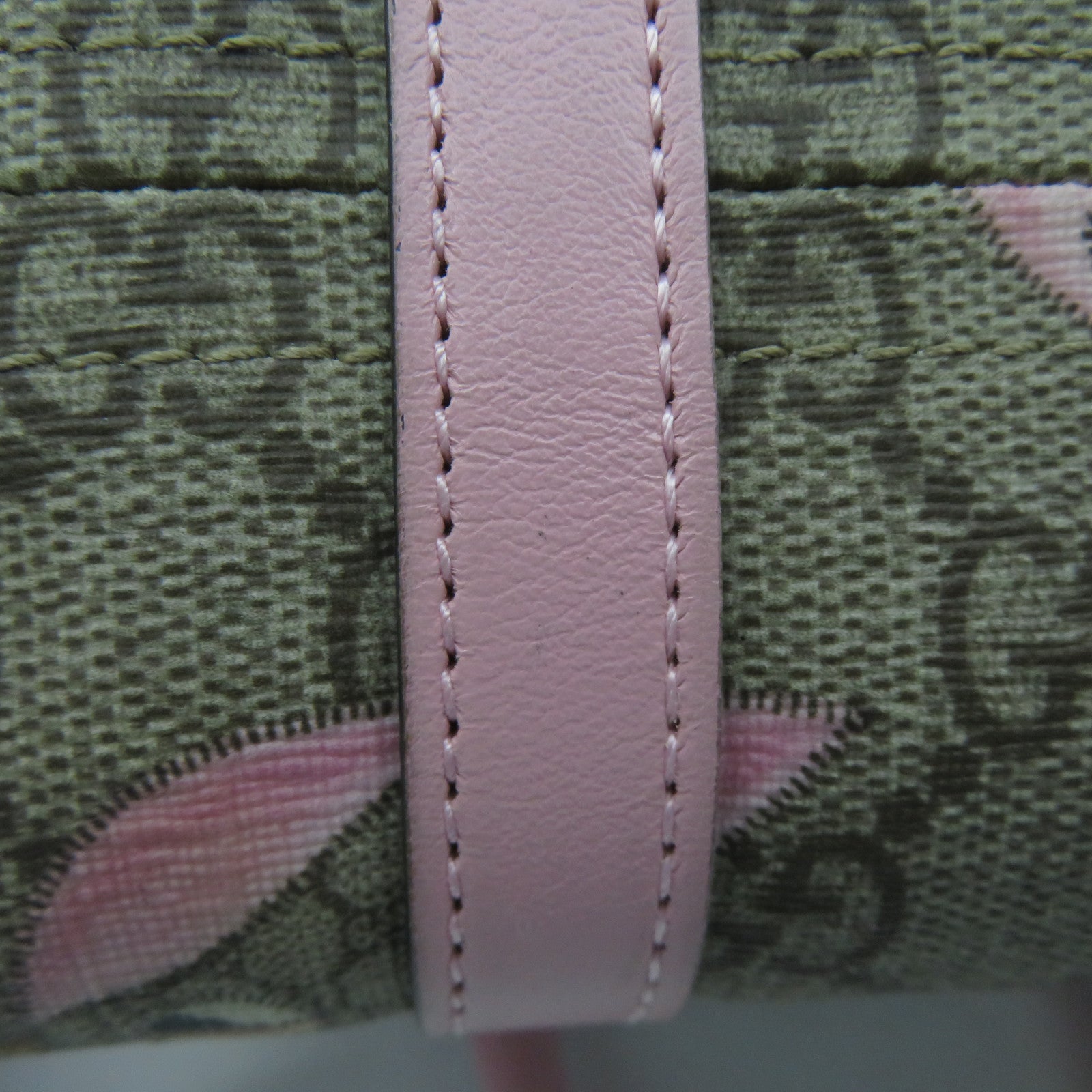 GUCCI 塗層帆布Boston Bag銀扣手挽袋粉紅色