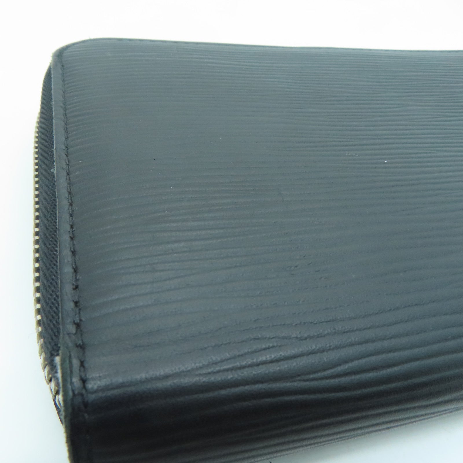 LOUIS VUITTON Epi Zipper Wallet银扣长钱包黑色
