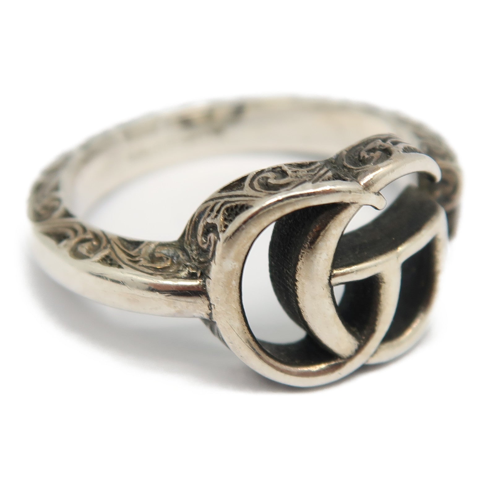 GUCCI 925純銀Double G Key Ring戒指