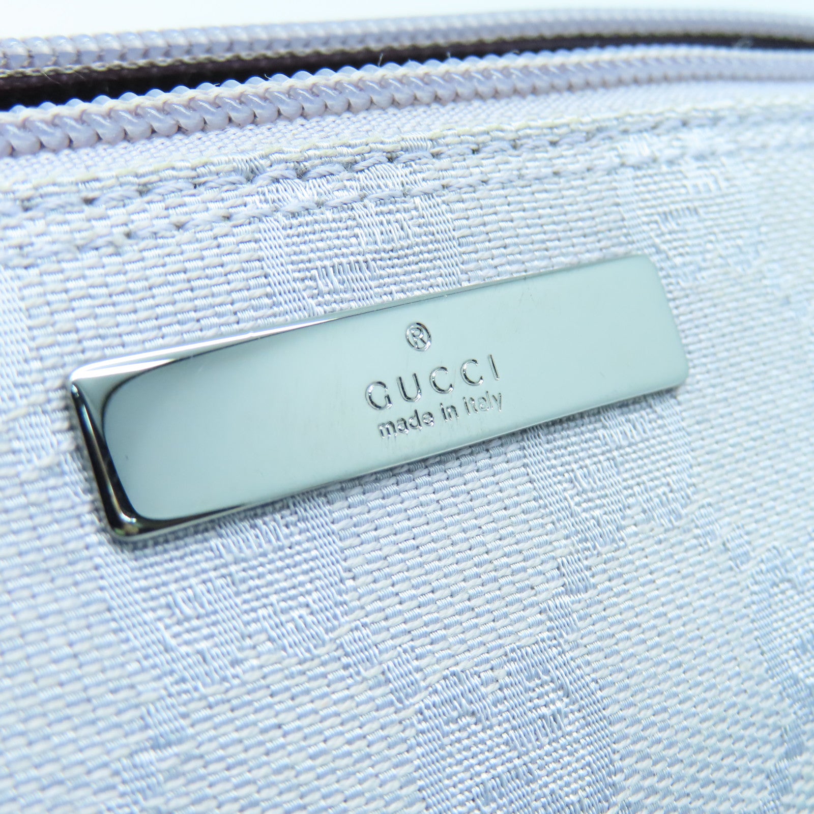 GUCCI 帆布Handbag银扣手挽袋紫色