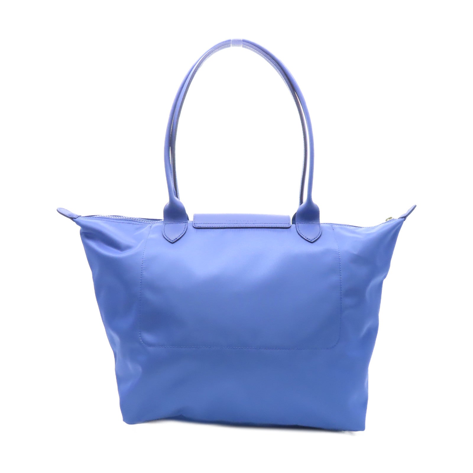 Longchamp 尼龍Hand Bag銀扣肩背袋藍色
