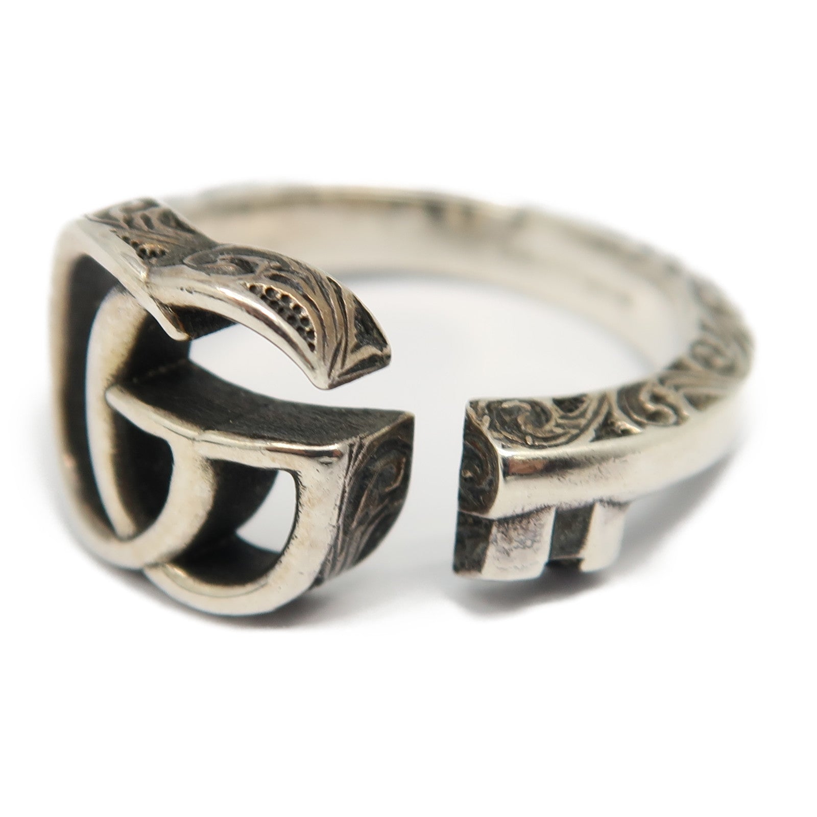 GUCCI 925純銀Double G Key Ring戒指