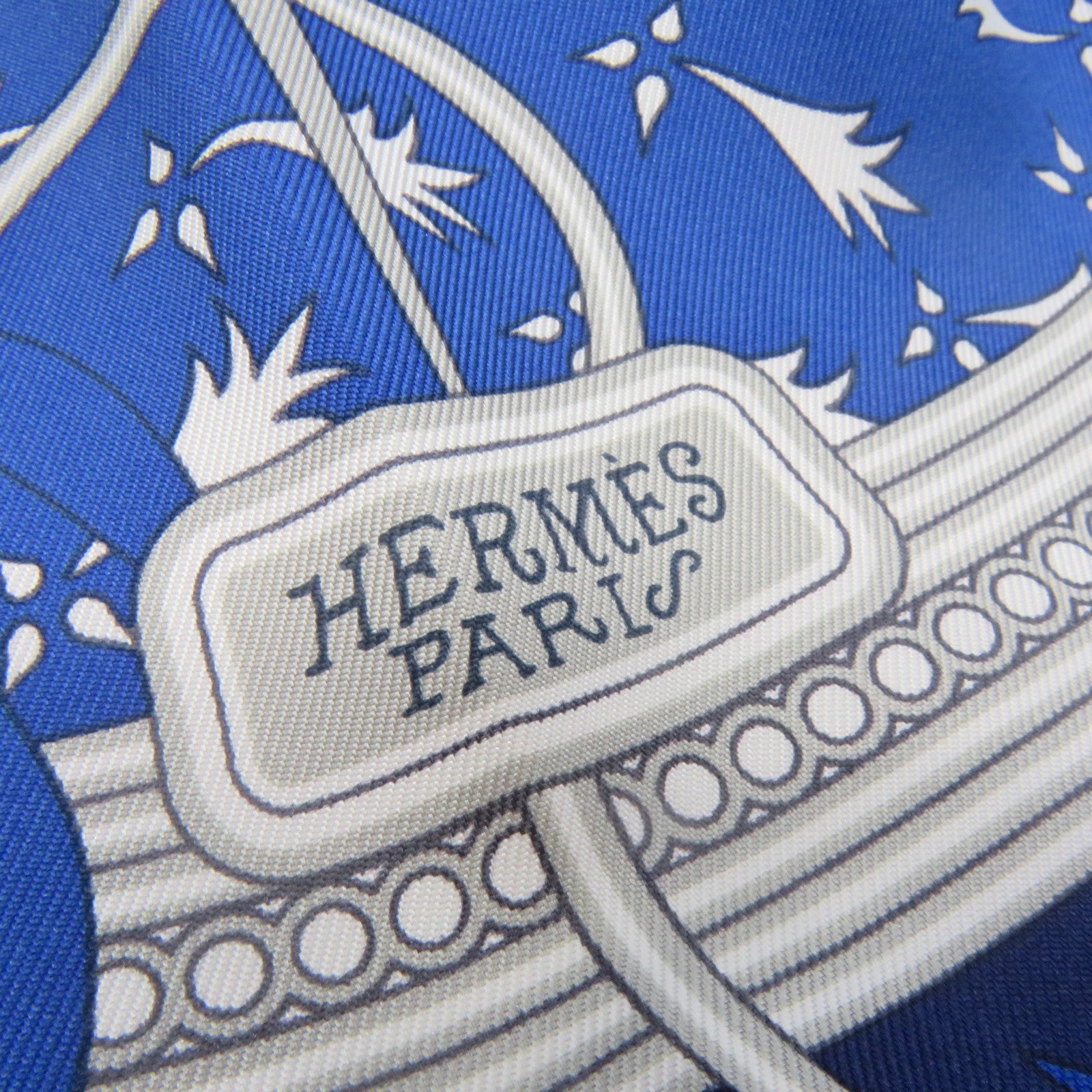 HERMES 絲質Scarf 90x90絲巾藍色/彩色