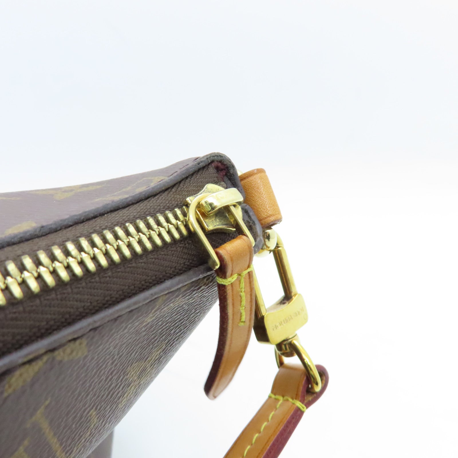 LOUIS VUITTON Monogram Turenne MM gold buckle handle shoulder bag brown