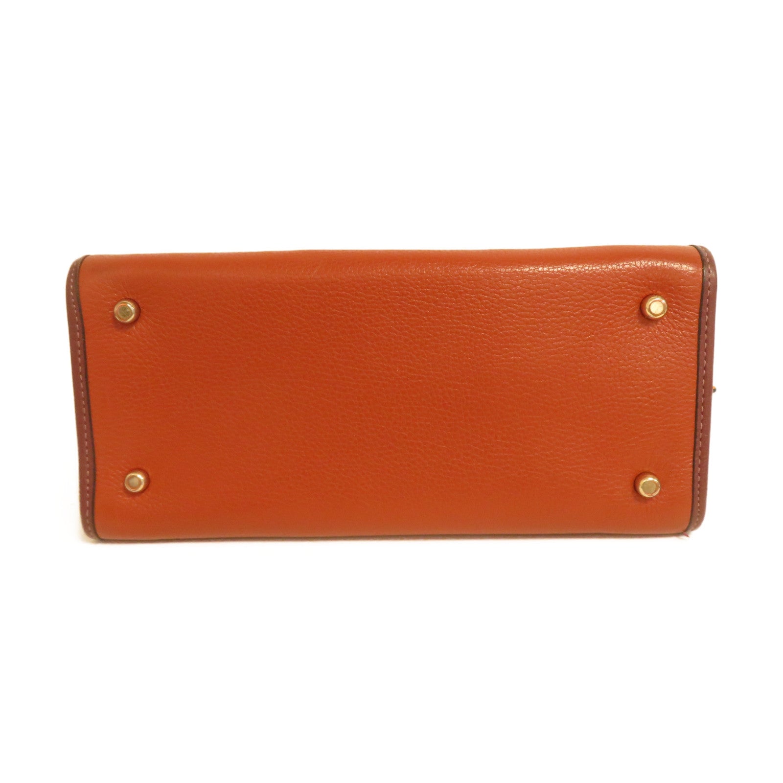 COACH 帆布Shoulder Bag金扣肩背袋啡色/紅色