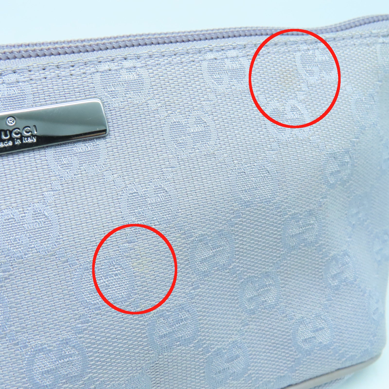 GUCCI 帆布Handbag银扣手挽袋紫色