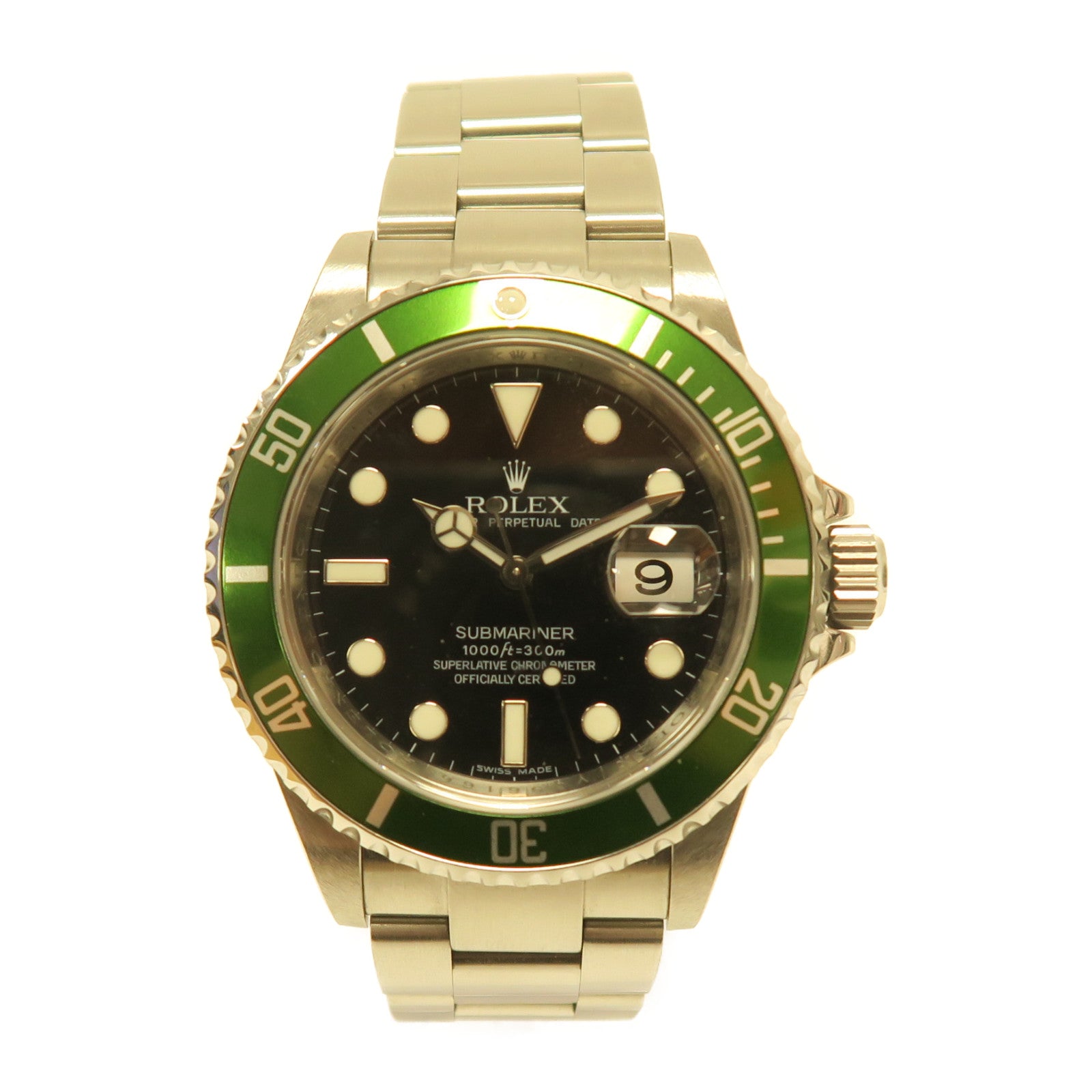 ROLEX 不鏽鋼Submariner 40mm自動機芯手錶綠色/黑色