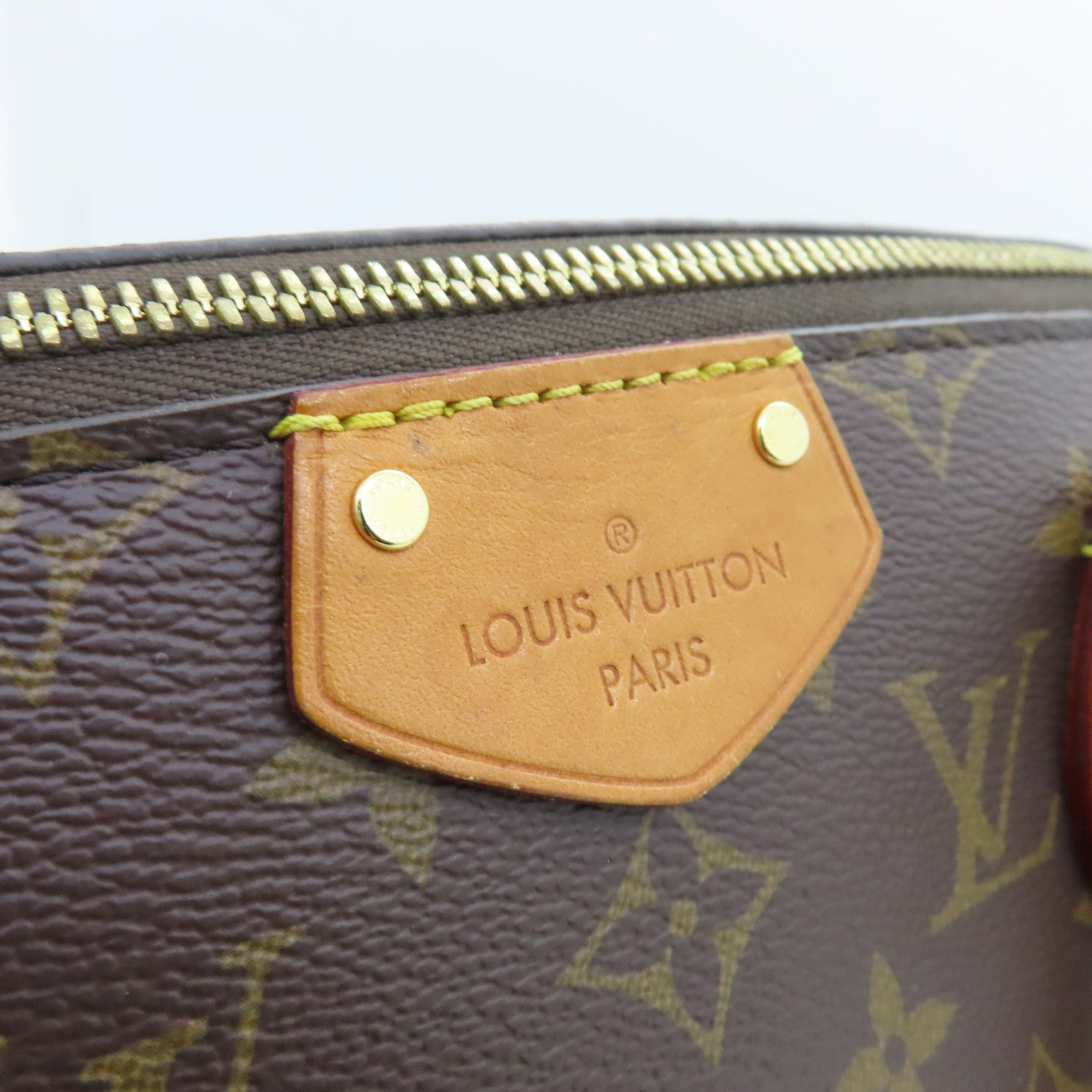 LOUIS VUITTON Monogram Turenne MM gold buckle handle shoulder bag brown