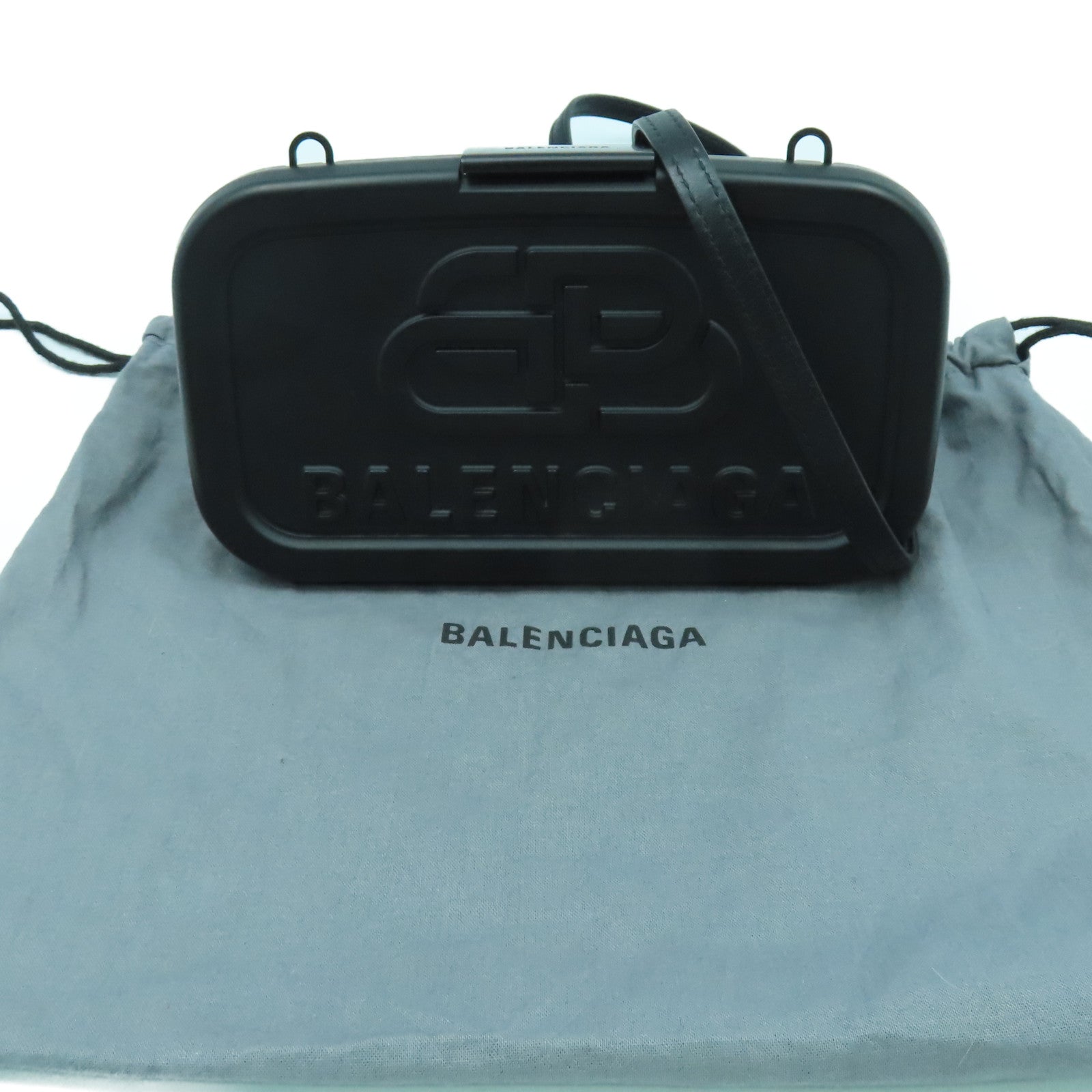 BALENCIAGA 再生塑膠Lunch Box肩背袋黑色
