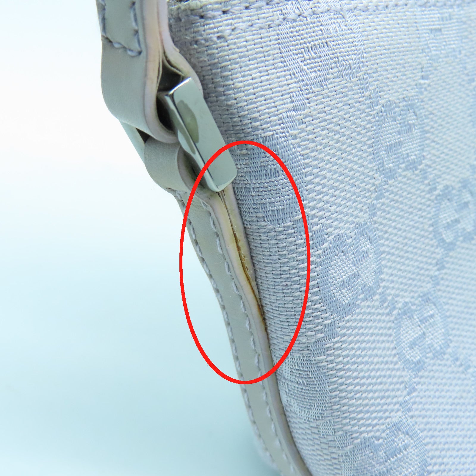 GUCCI 帆布Handbag银扣手挽袋紫色