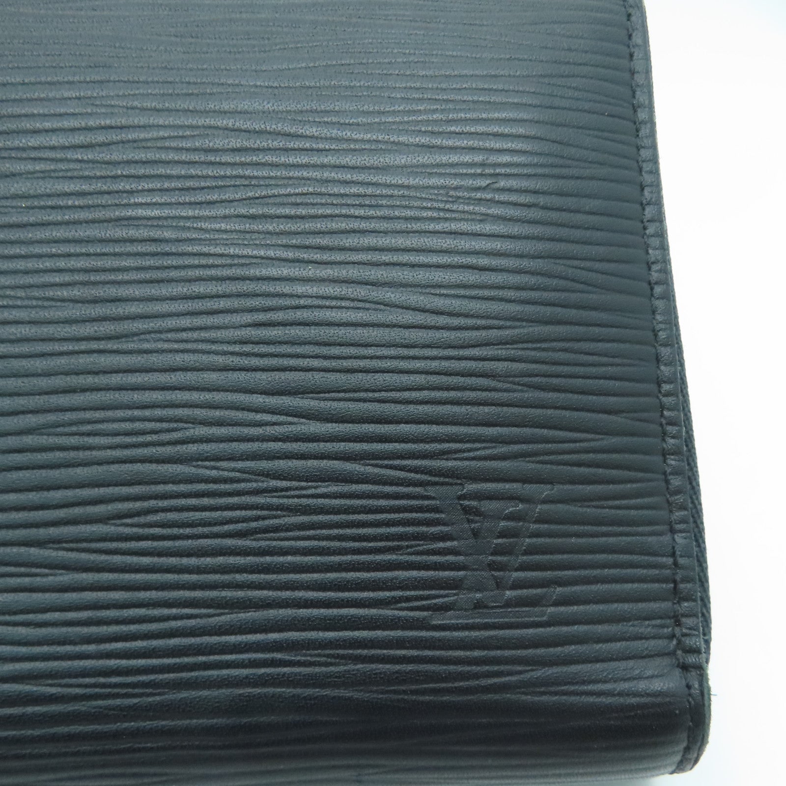 LOUIS VUITTON Epi Zipper Wallet银扣长钱包黑色